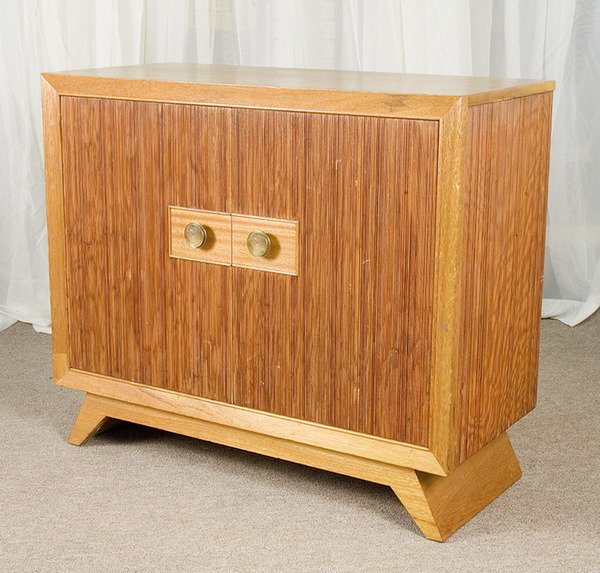Vintage 1950's Paul Frankl Combed Demi cabinet : Vintage 1950's Paul Frankl Combed Demi cabinet