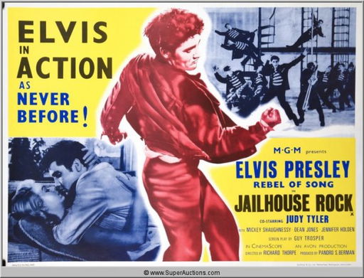 367 Elvis Presley In Jailhouse Rock Movie Poster Mar 27 10 Super Auctions In Ca 367 Elvis Presley In Jailhouse Rock Movie Poster Mar 27 10 Super Auctions In Ca