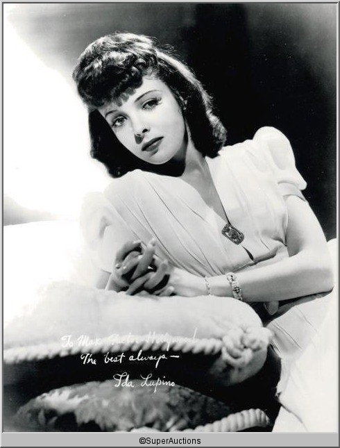 Ida Lupino Autographed Negative and Photograph: Ida Lupino from The Max Factor Collection / (1) 8 x 10 Autographed Negative of Ida Lupino / "To Max Factor - Hollywood The Best Always - Ida Lupino" / (1) 8 x 10 Black & White Photograph