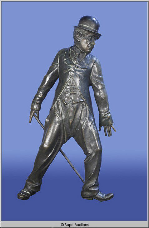 Bronze Statue of Charlie Chaplin: A life-size Bronze Statue of Charlie Chaplin as "The Little Tramp" created by Emmanuil Snitkovsky. This Charlie Chaplin statue represents the mischievous side of Chaplin's immortal screen character wh