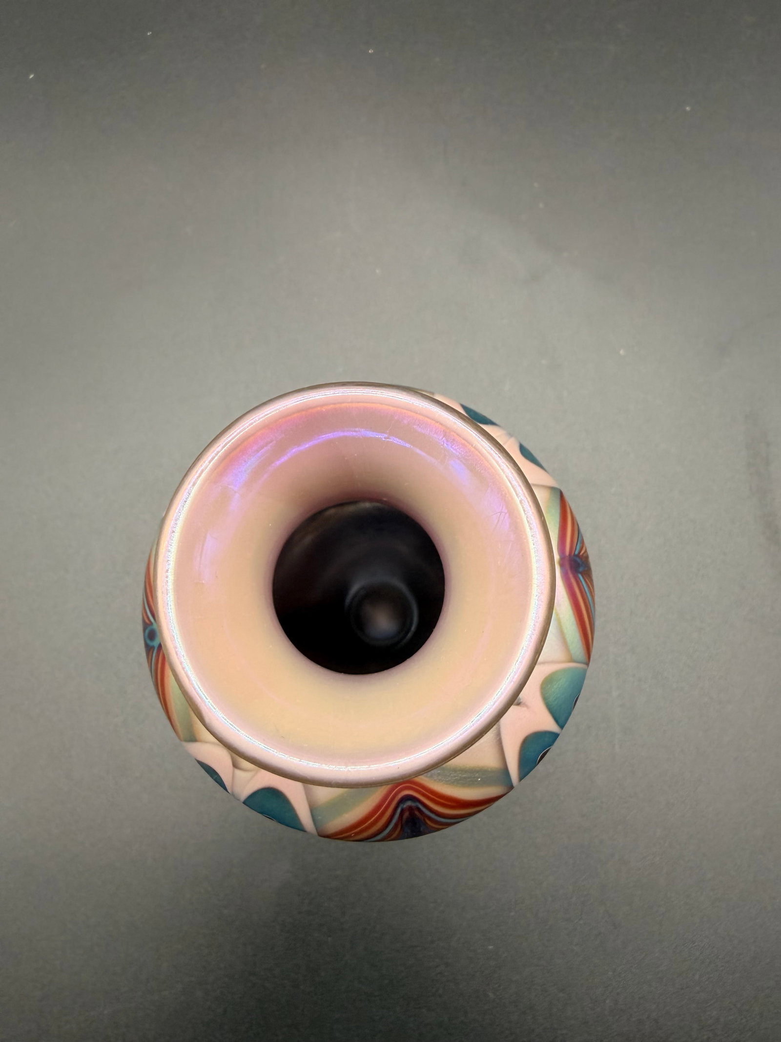 Stave Studios iridescent pulled feather vase - 2