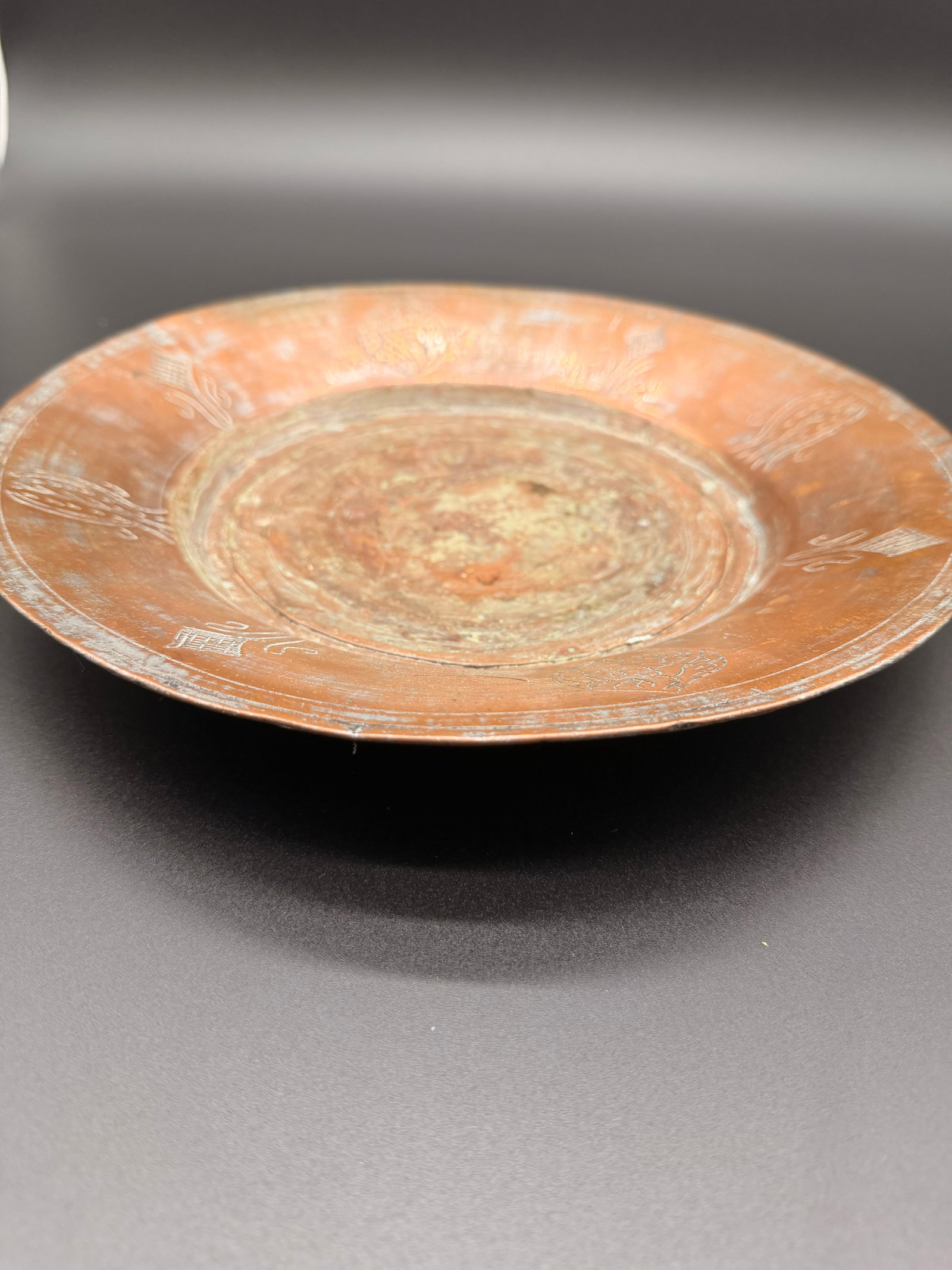 Copper plate with engraving - 2