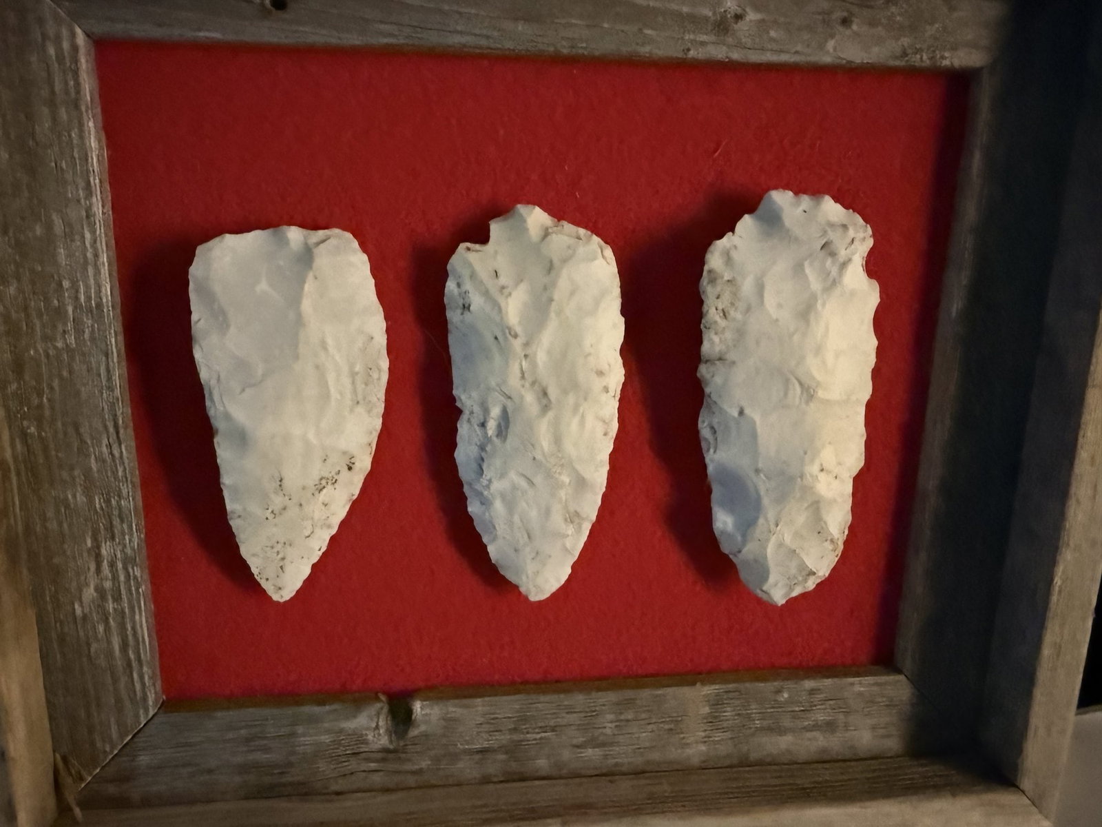 Framed Native American-Style Flint Points, Set/3 - 2