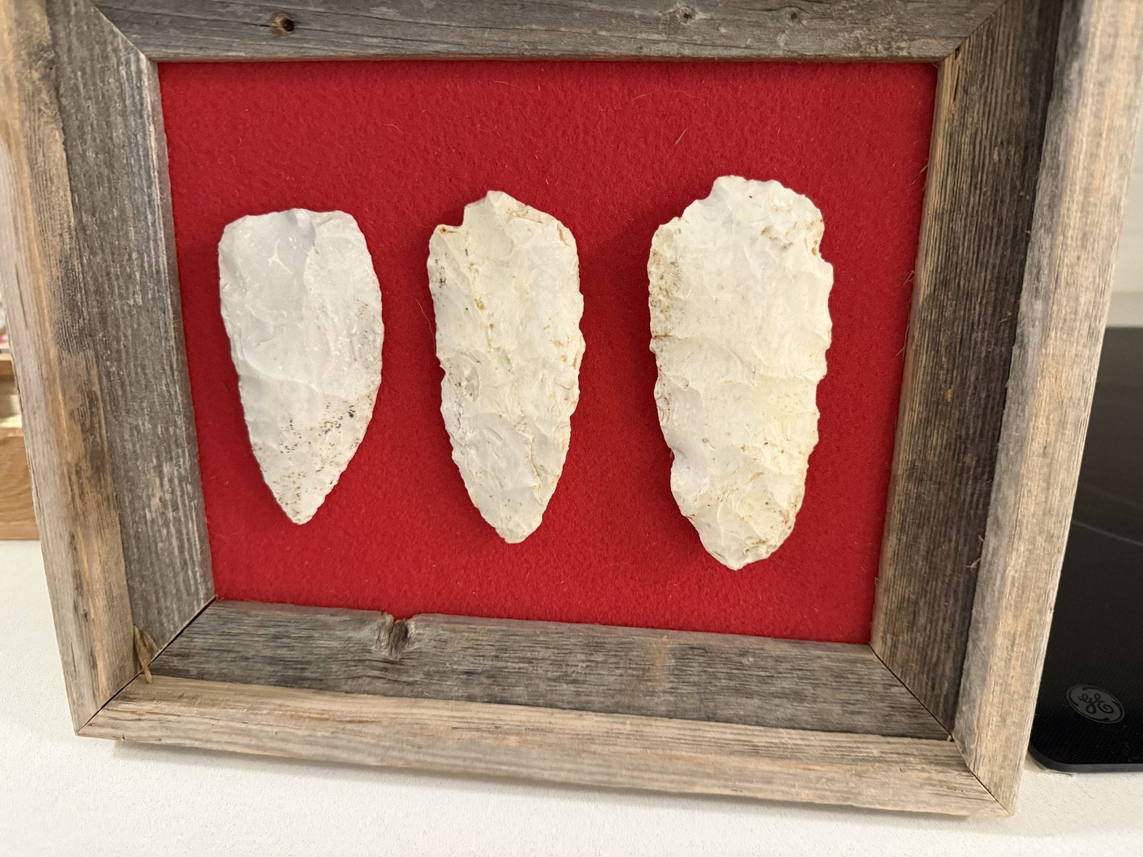 Framed Native American-Style Flint Points, Set/3 - 3