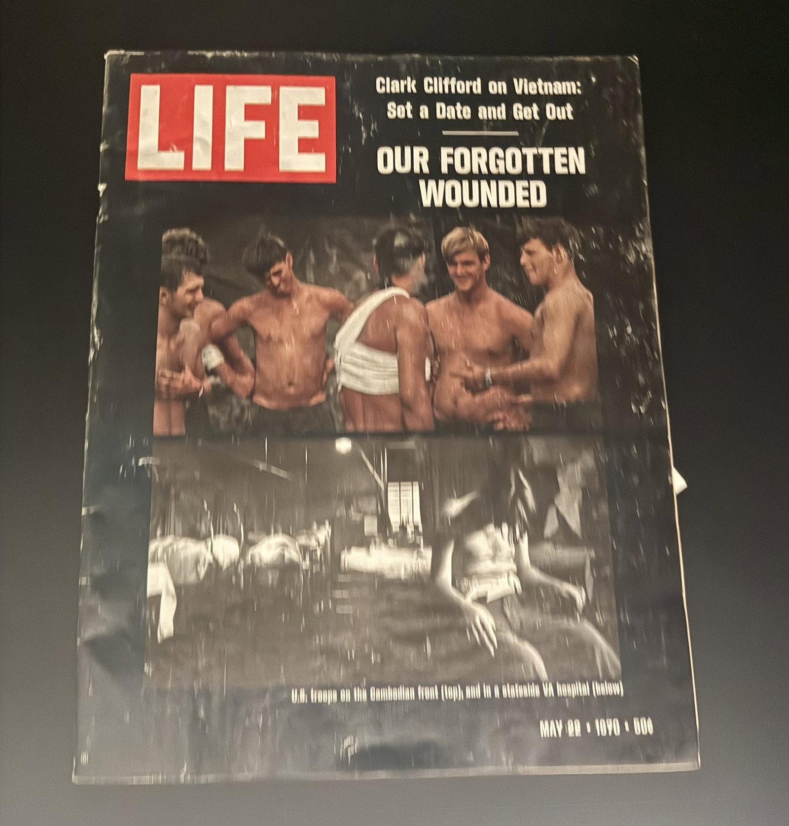 LIFE Magazine May 22 1970, Our Forgotten Wounded: LIFE Magazine, May 22, 1970 - the Vietnam-era 'Our Forgotten Wounded' issue. The complete issue of LIFE for May 22, 1970, cover-dated and priced 50 cents on the cover. The composite cover pairs U.S.
