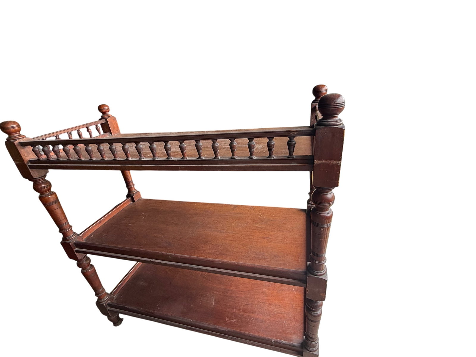 Solid Wood Bar Cart / Shelf Unit - 2