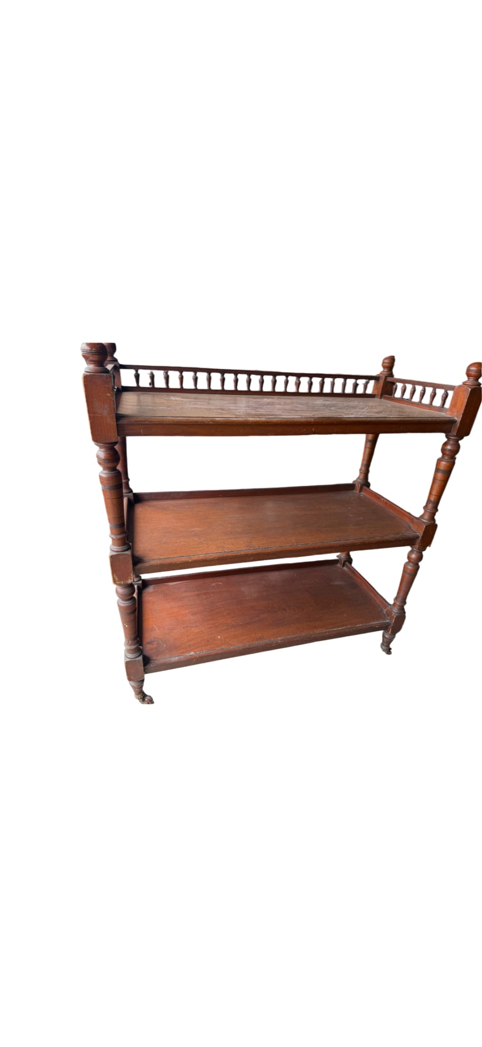 Solid Wood Bar Cart / Shelf Unit - 7