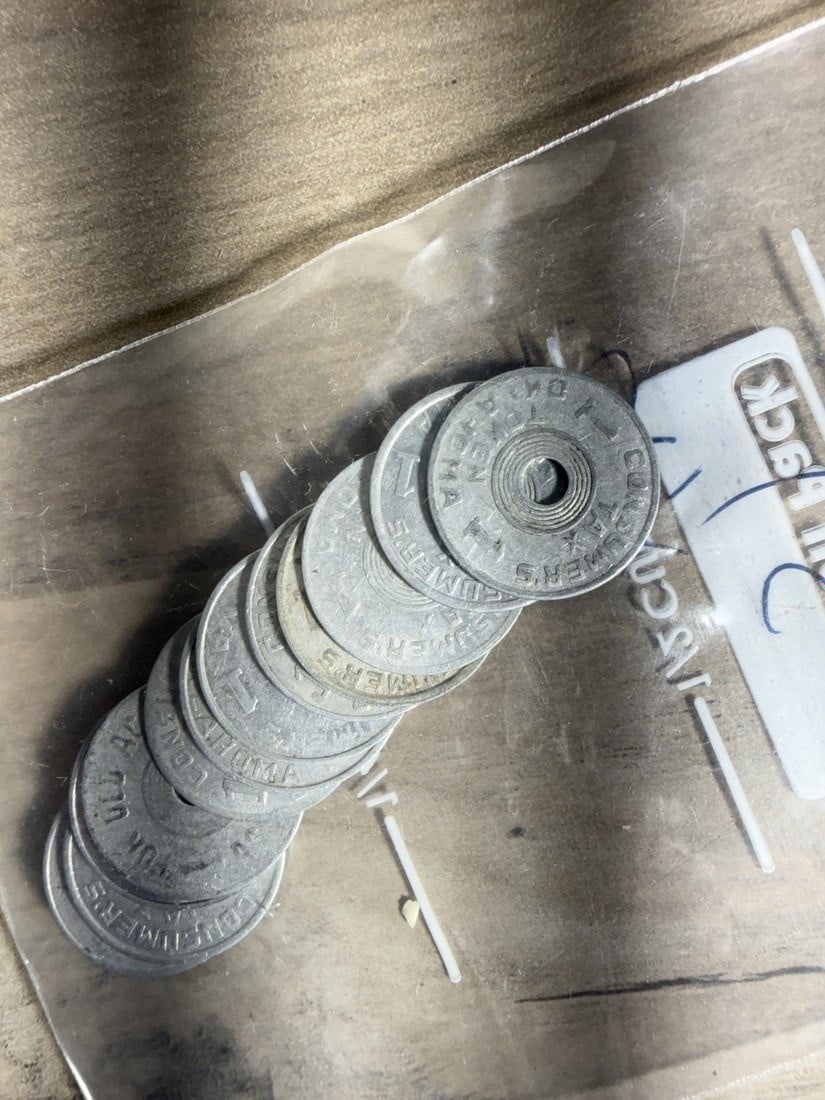 Aluminum Trade Token Stack, Approx. 10 Pieces - 2