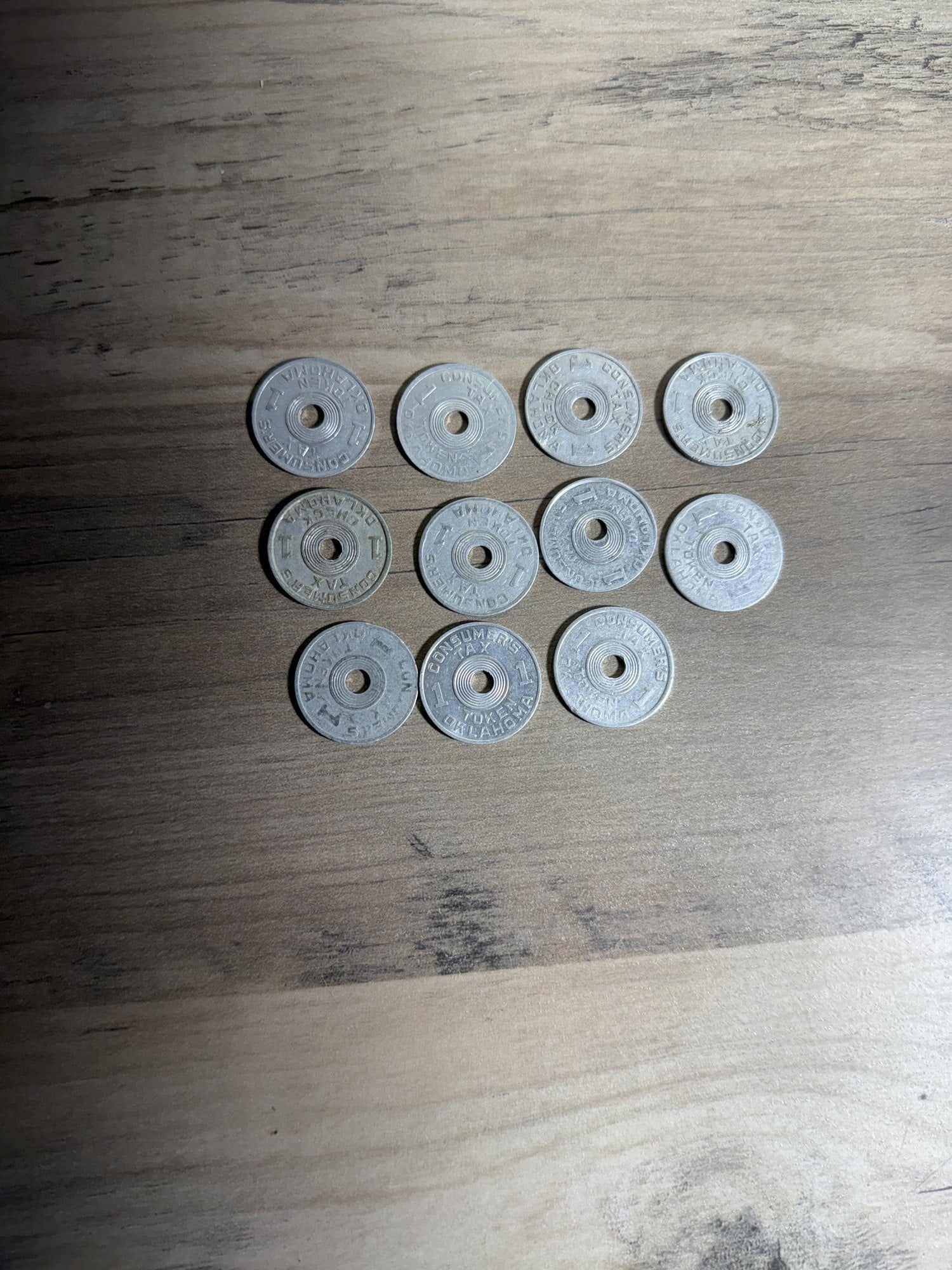 Aluminum Trade Token Stack, Approx. 10 Pieces - 3