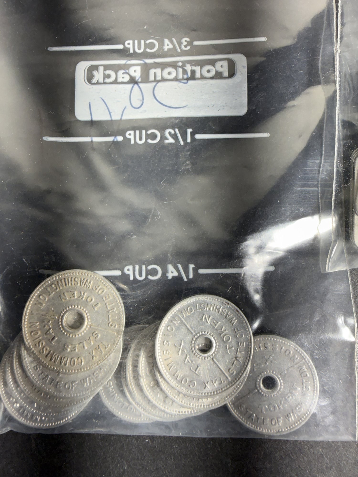 Aluminum Trade Token Stack, Approx. 10 Pieces - 7