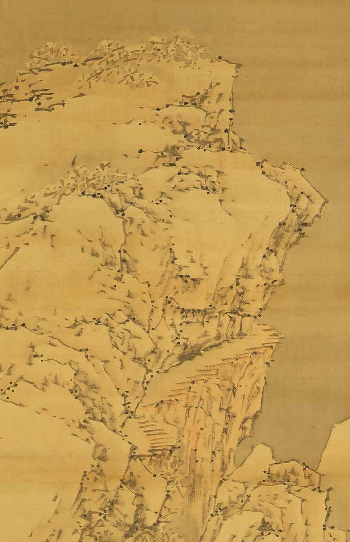 Yamamoto Baiitsu (1783-1856) Japanese Hanging Scroll Sansui Snowy Landscapes Mountain with Box - 7