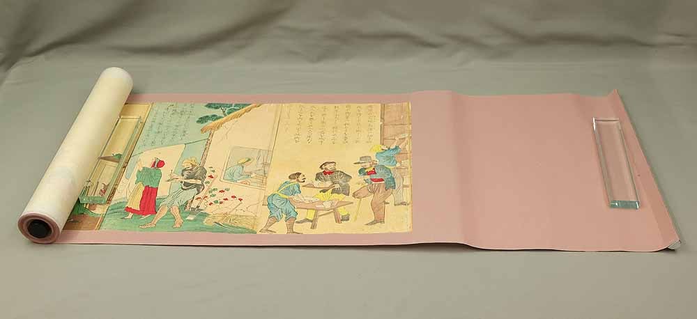 Picture scroll 3.8m - Meiji Nishiki-e Color Woodblock Prints for Children's Home Education - 2