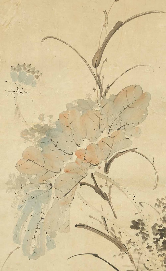 Takahashi Sohei (1802-1833) Japanese hanging scroll / Lotus and Heron in Water with Box - 7
