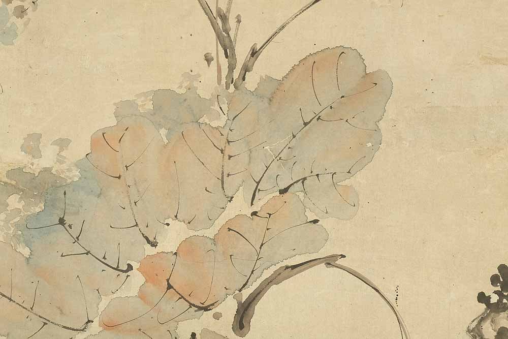 Takahashi Sohei (1802-1833) Japanese hanging scroll / Lotus and Heron in Water with Box - 9