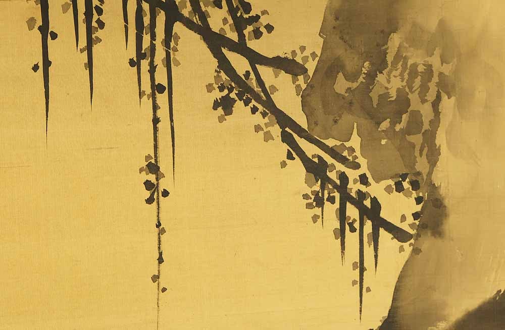Kano Shosenin Tadanobu (1823-1879) Japanese hanging scroll / Waterfall and Pine Tree with Box - 6