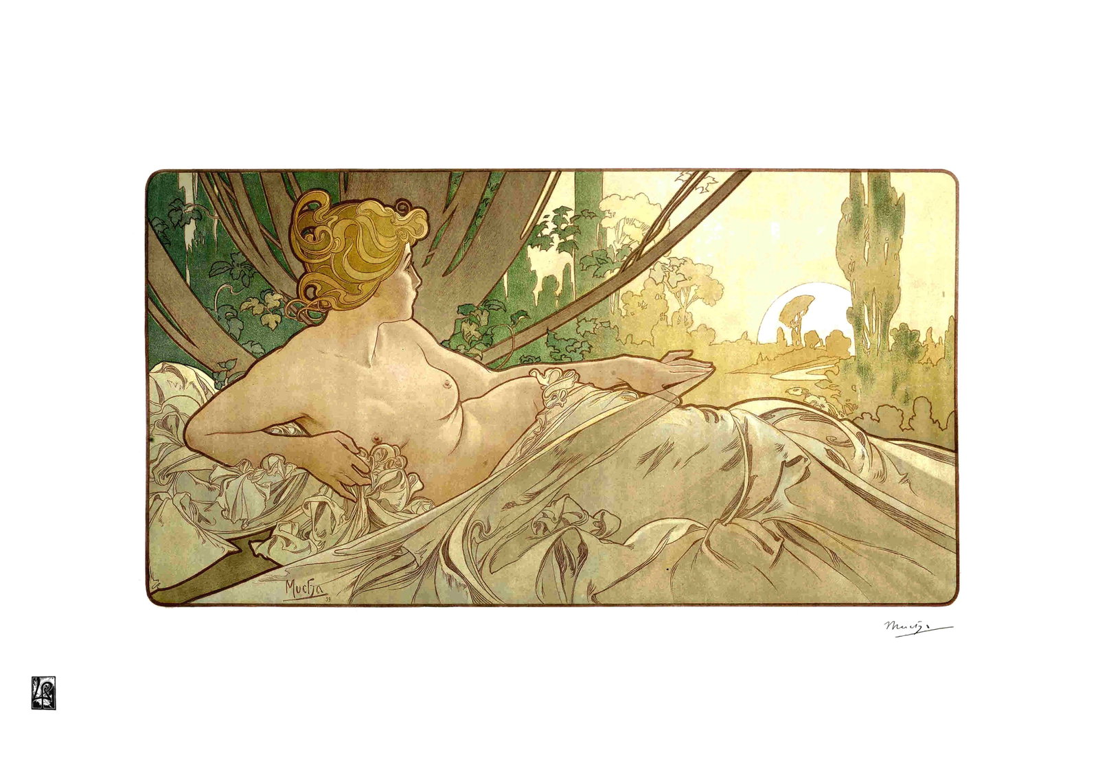 Alphonse Mucha "AFTER" Lithograph Art Poster: Alphonse Mucha "AFTER" Lithograph Art PosterDimensions: 50 x 65 cmThe work may date between 2000 and 2016.The work is being sold as a tribute to the master's work.All copyrights are the property of th