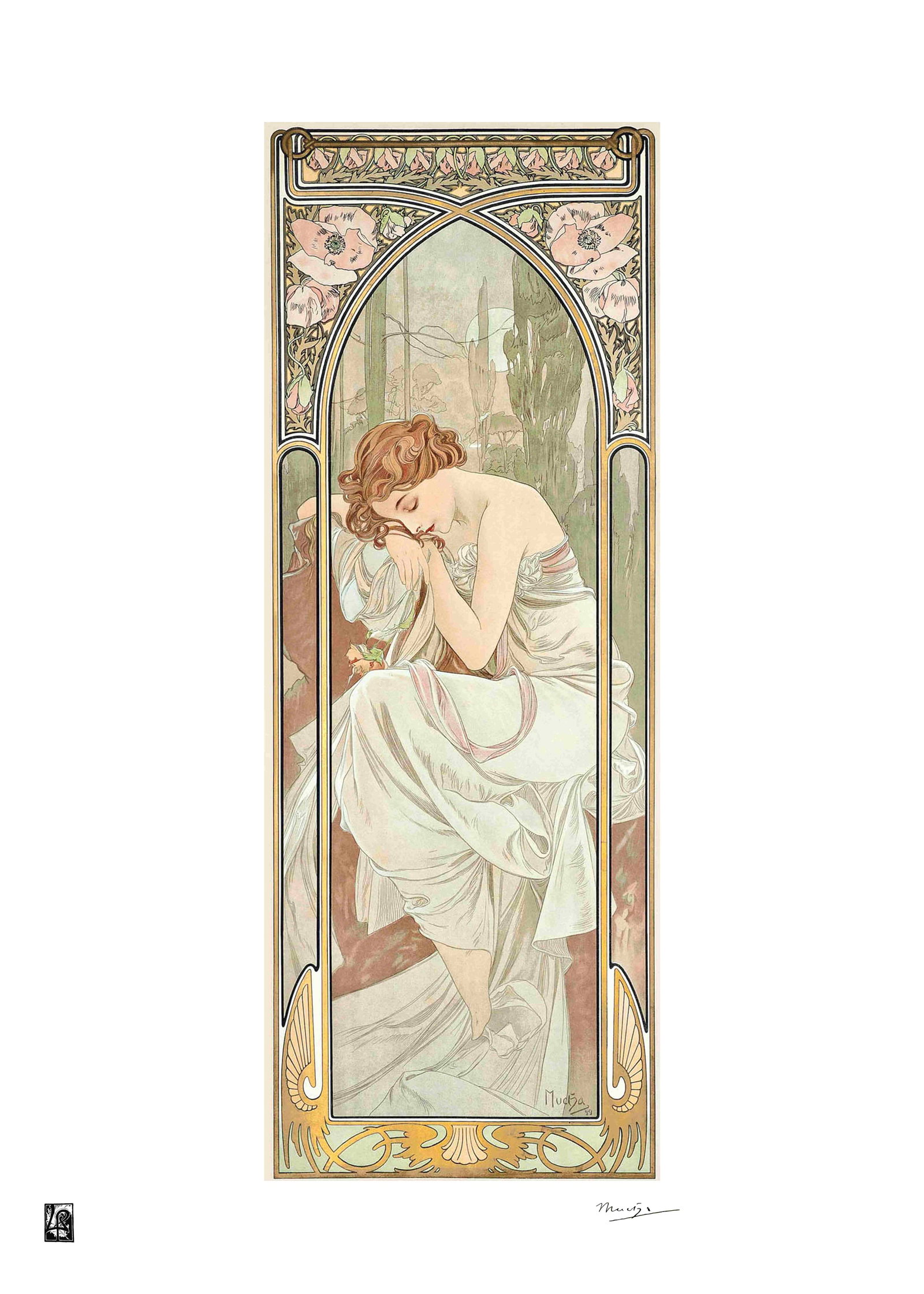 Alphonse Mucha "AFTER" Lithograph Art Poster: Alphonse Mucha "AFTER" Lithograph Art PosterDimensions: 50 x 65 cmThe work may date between 2000 and 2016.The work is being sold as a tribute to the master's work.All copyrights are the property of th