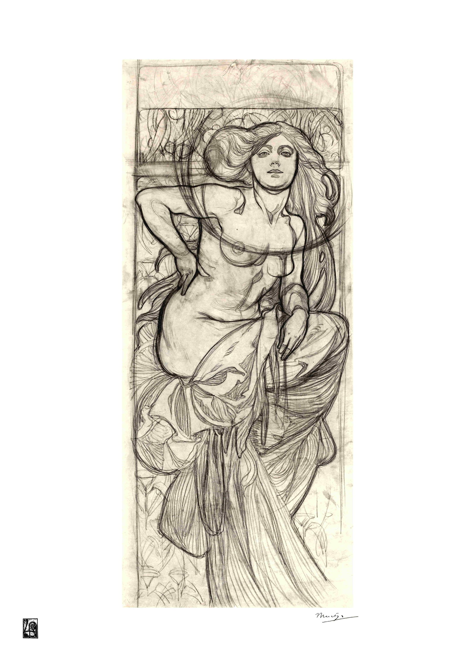 Alphonse Mucha "AFTER" Lithograph Art Poster (1 of 1)