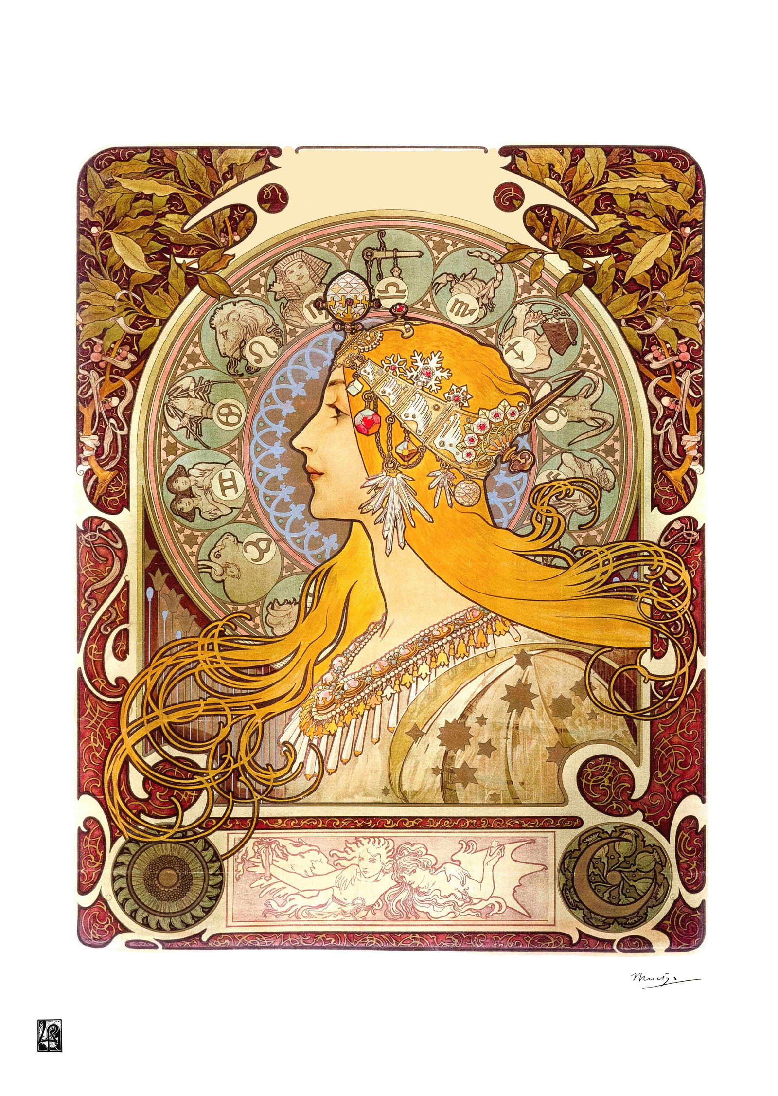 Alphonse Mucha "AFTER" Lithograph Art Poster (1 of 1)