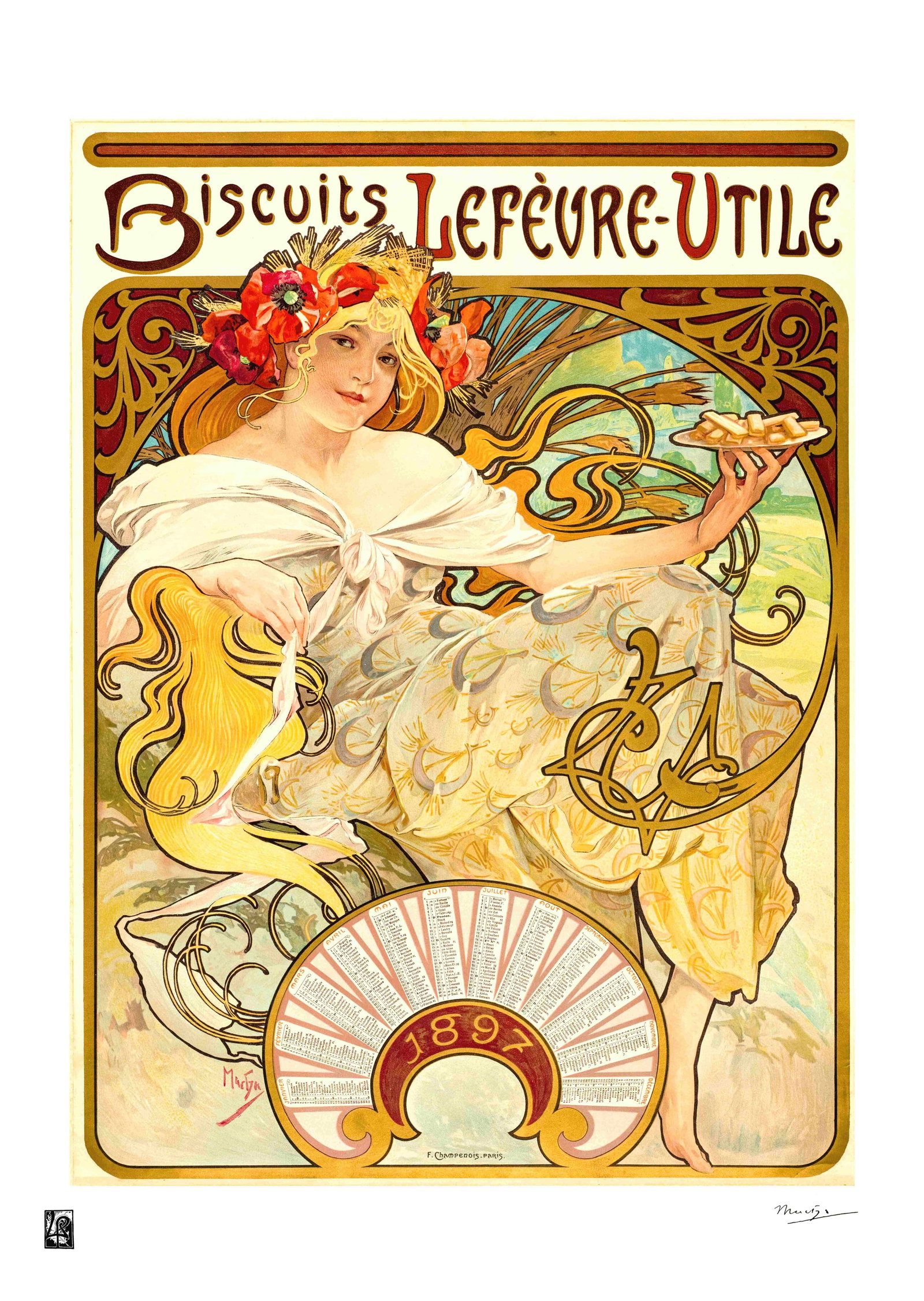 Alphonse Mucha "AFTER" Lithograph Art Poster (1 of 1)