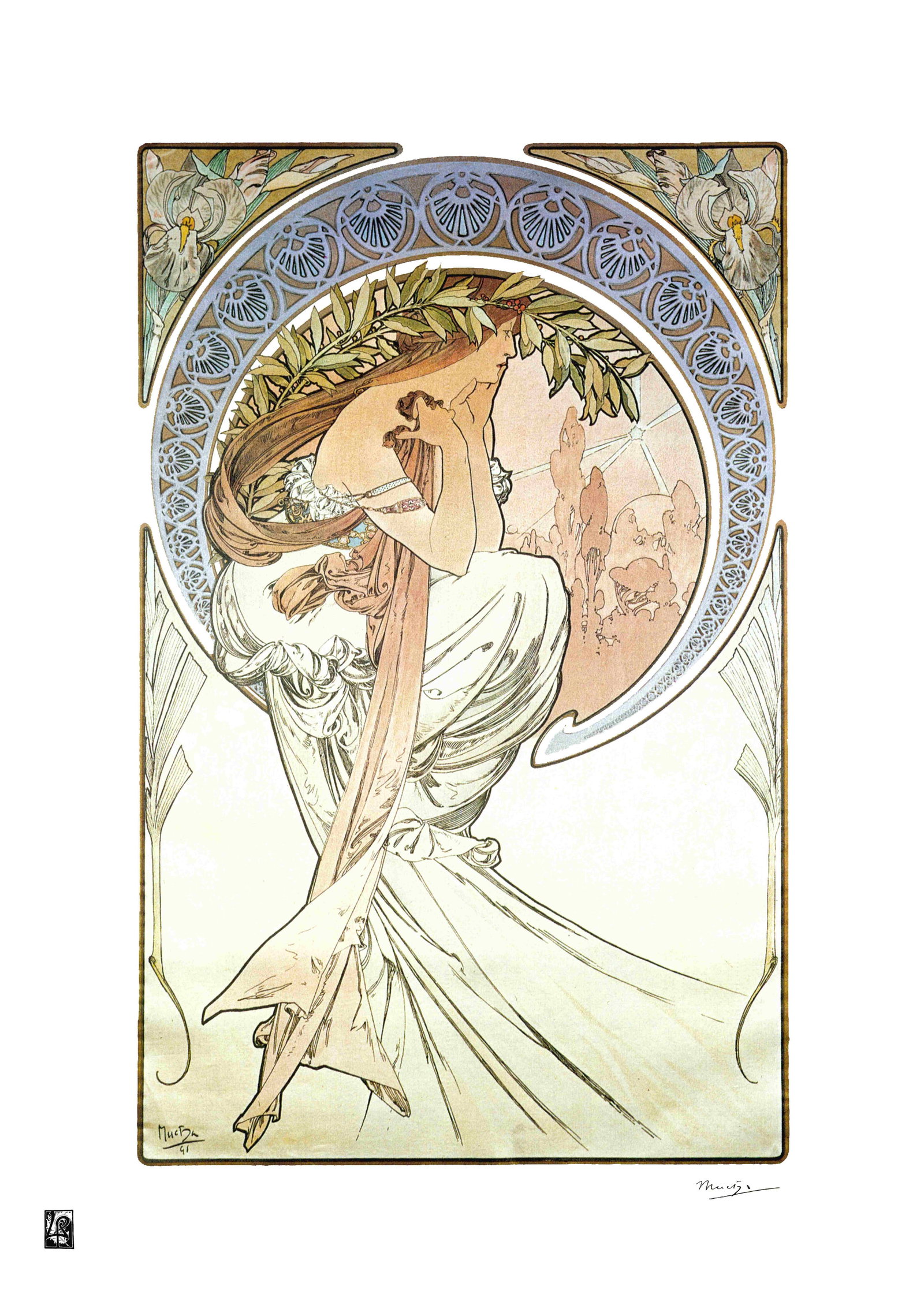 Alphonse Mucha "AFTER" Lithograph Art Poster: Alphonse Mucha "AFTER" Lithograph Art PosterDimensions: 50 x 65 cmThe work may date between 2000 and 2016.The work is being sold as a tribute to the master's work.All copyrights are the property of th