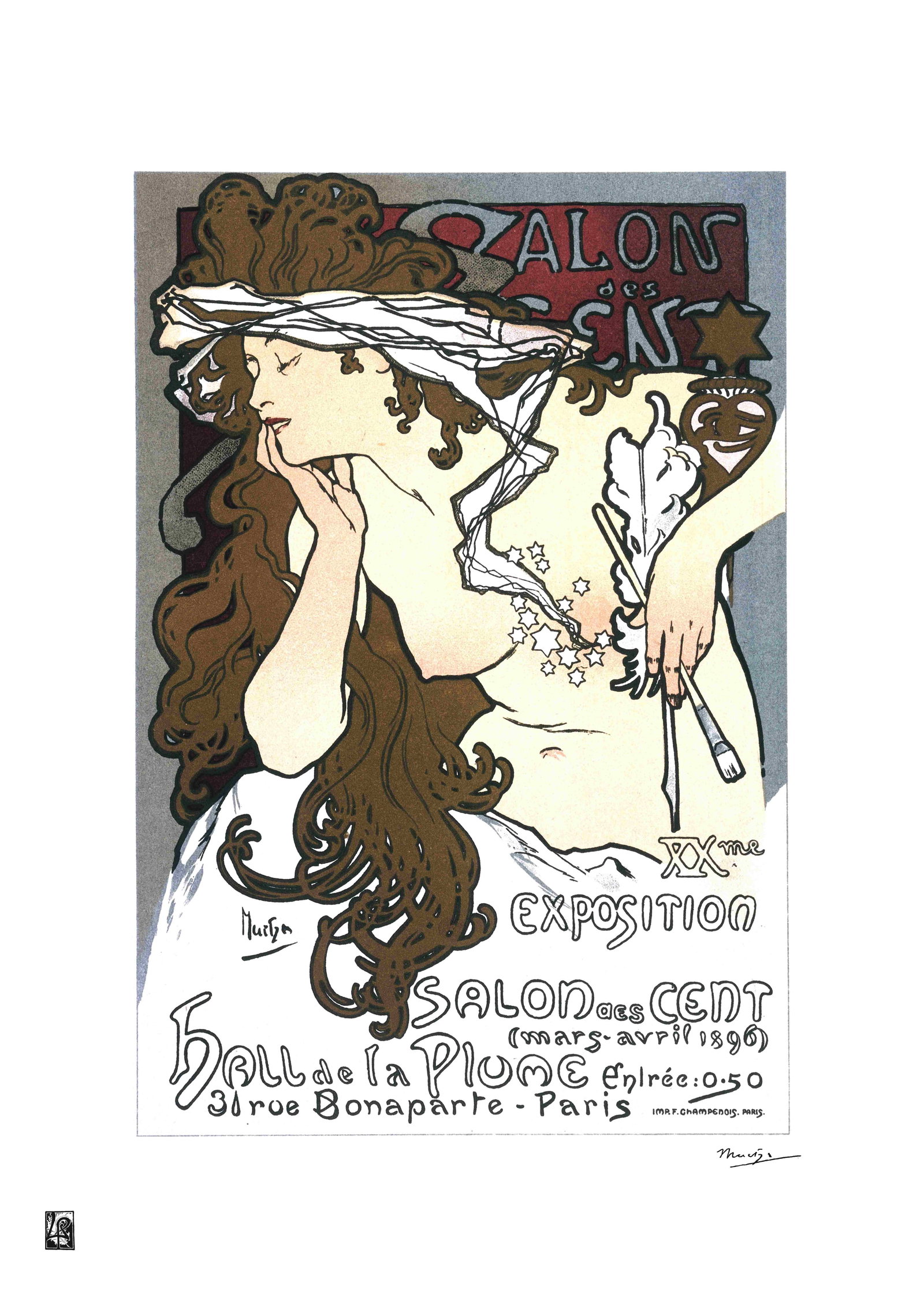 Alphonse Mucha "AFTER" Lithograph Art Poster: Alphonse Mucha "AFTER" Lithograph Art Poster. Dimensions: 50 x 65 cm. The work may date between 2000 and 2016.. The work is being sold as a tribute to the master's work.. All copyrights are the proper