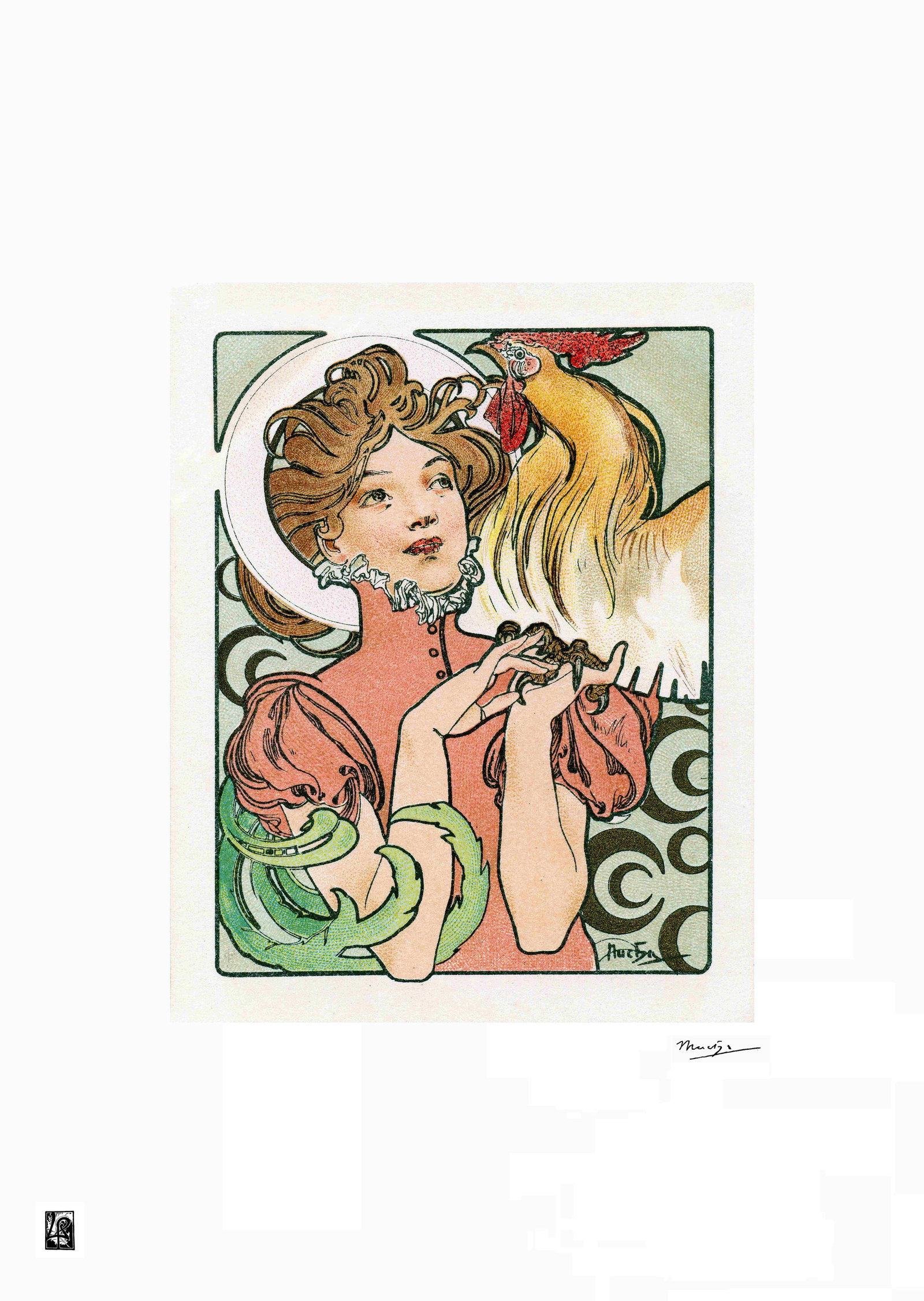 Alphonse Mucha "AFTER" Lithograph Art Poster: Alphonse Mucha "AFTER" Lithograph Art Poster. Dimensions: 50 x 65 cm. The work may date between 2000 and 2016.. The work is being sold as a tribute to the master's work.. All copyrights are the proper
