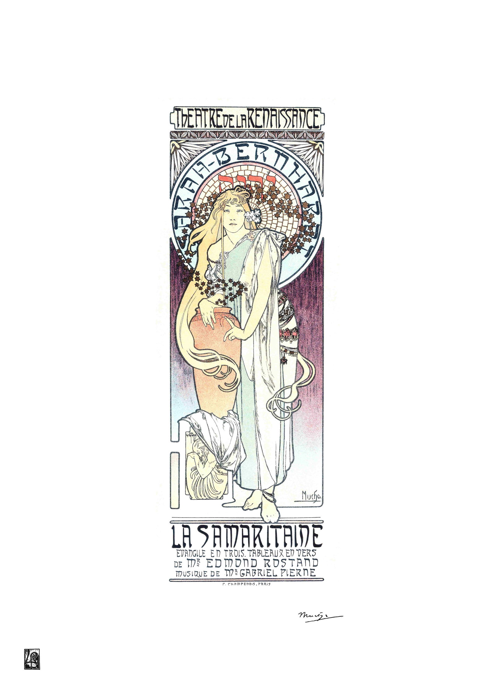 Alphonse Mucha "AFTER" Lithograph Art Poster: Alphonse Mucha "AFTER" Lithograph Art Poster. Dimensions: 50 x 65 cm. The work may date between 2000 and 2016.. The work is being sold as a tribute to the master's work.. All copyrights are the proper