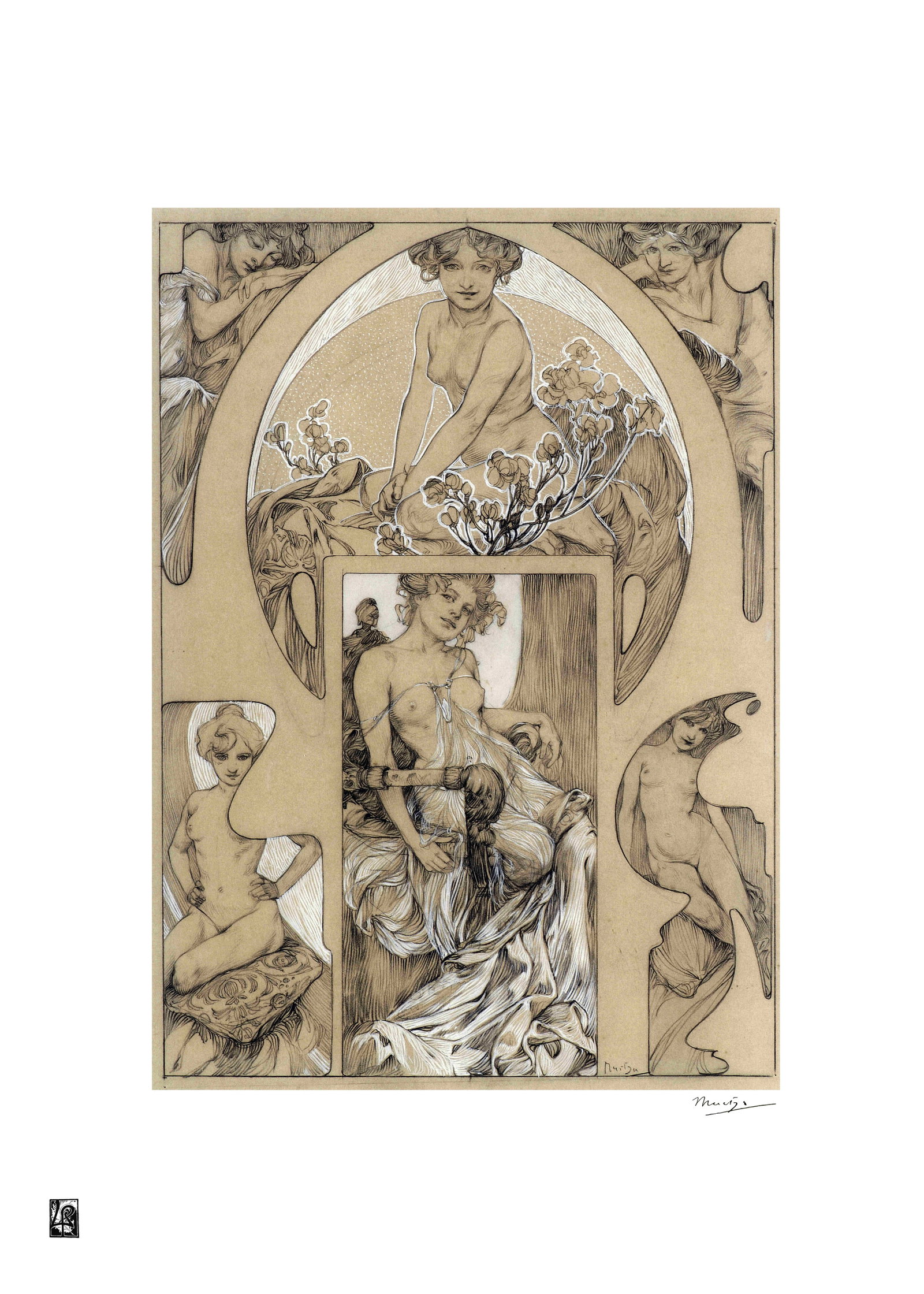 Alphonse Mucha "AFTER" Lithograph Art Poster: Alphonse Mucha "AFTER" Lithograph Art Poster. Dimensions: 50 x 65 cm. The work may date between 2000 and 2016.. The work is being sold as a tribute to the master's work.. All copyrights are the proper