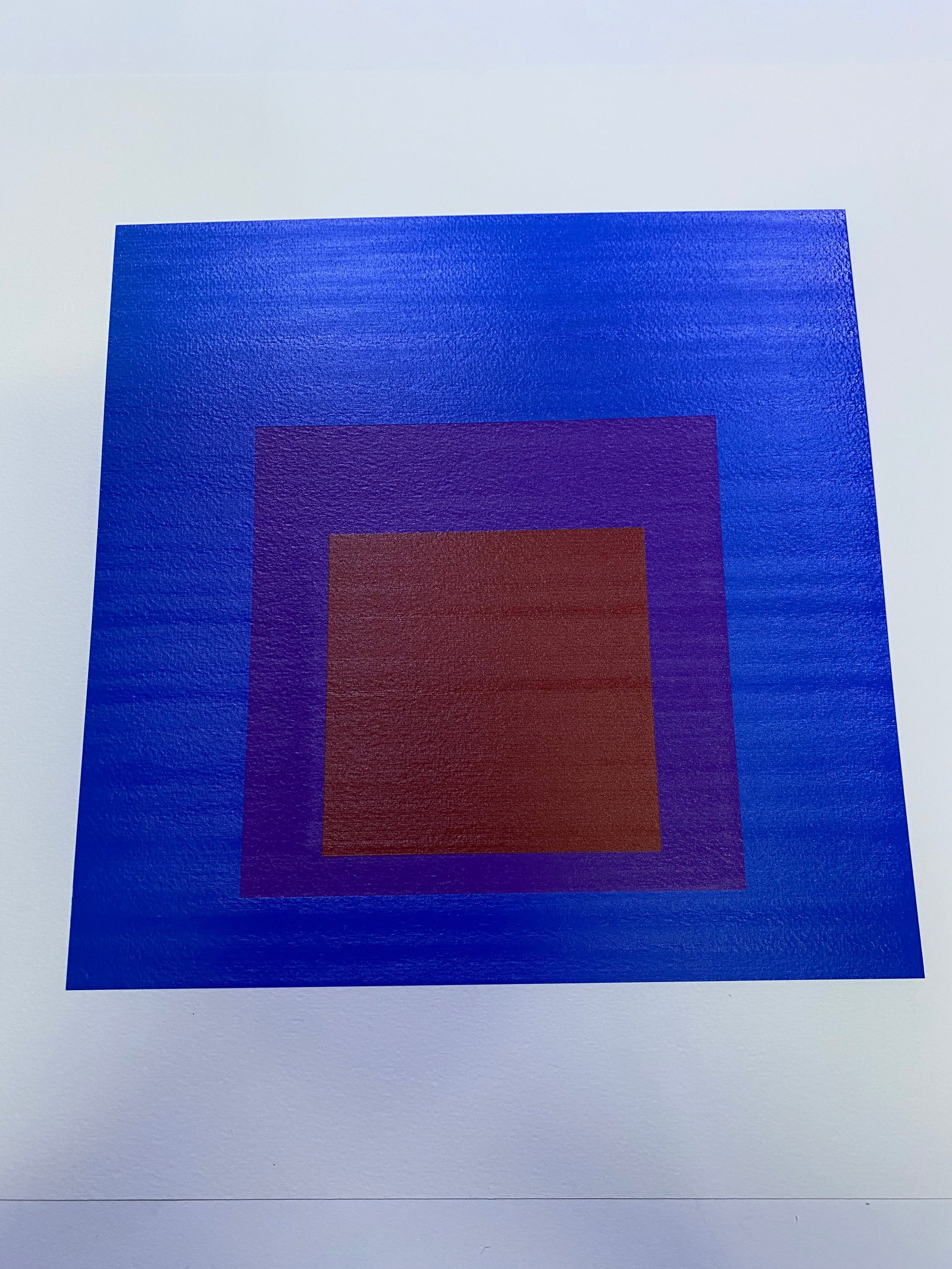 Josef Albers silkscreen 43 x 43 cm unnumbered: The work is part of the famous Homage to the Square series by Josef Albers 1888-1976 a German painter designer and color theorist (later a naturalized American) a pioneer of geometric abstraction and 