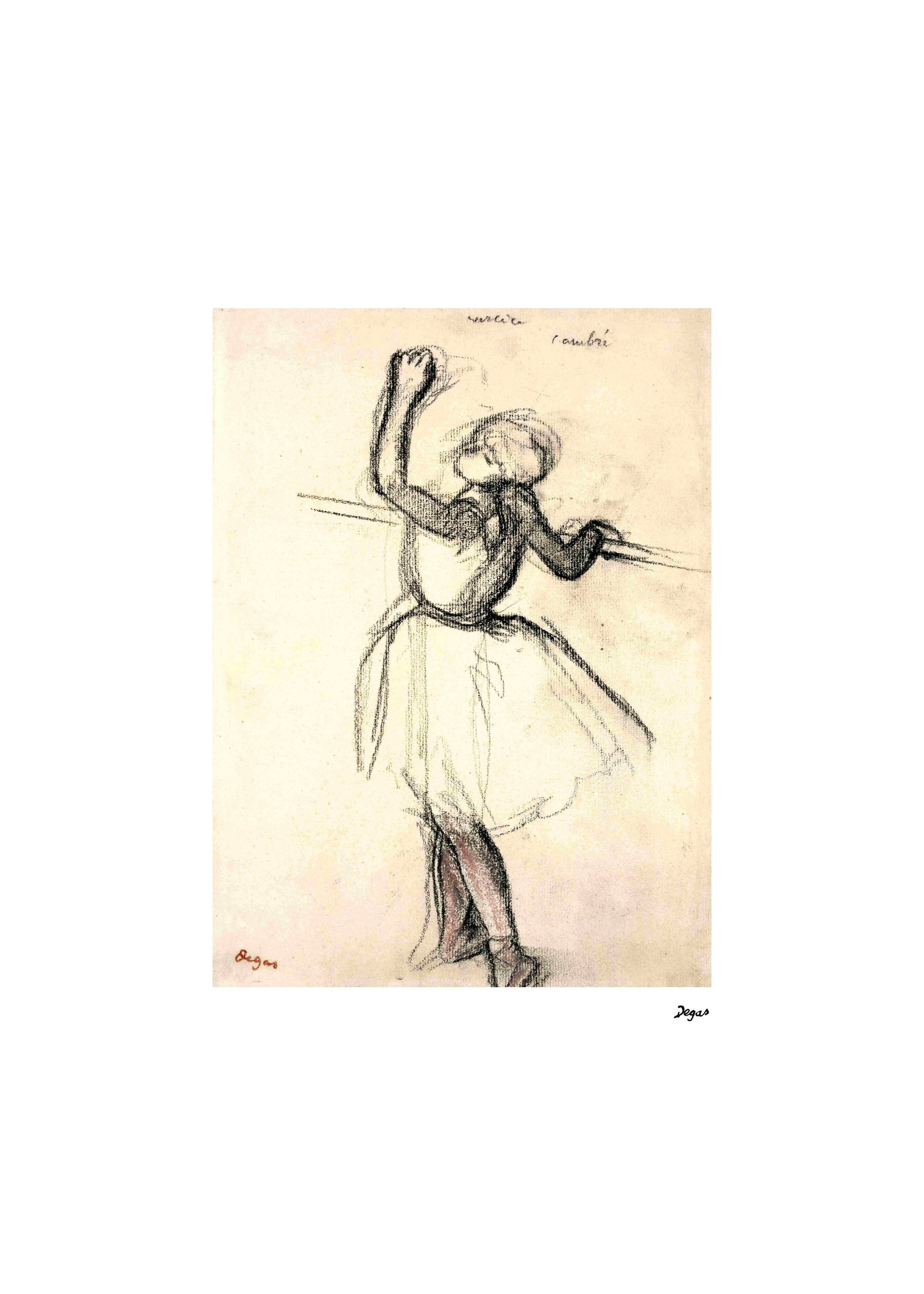 Edward Degas (AFTER) lithograph poster (1 of 1)