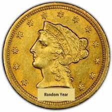 LOT OF 3 $2.5 MIXED GOLD COINS BU (1 of 1)