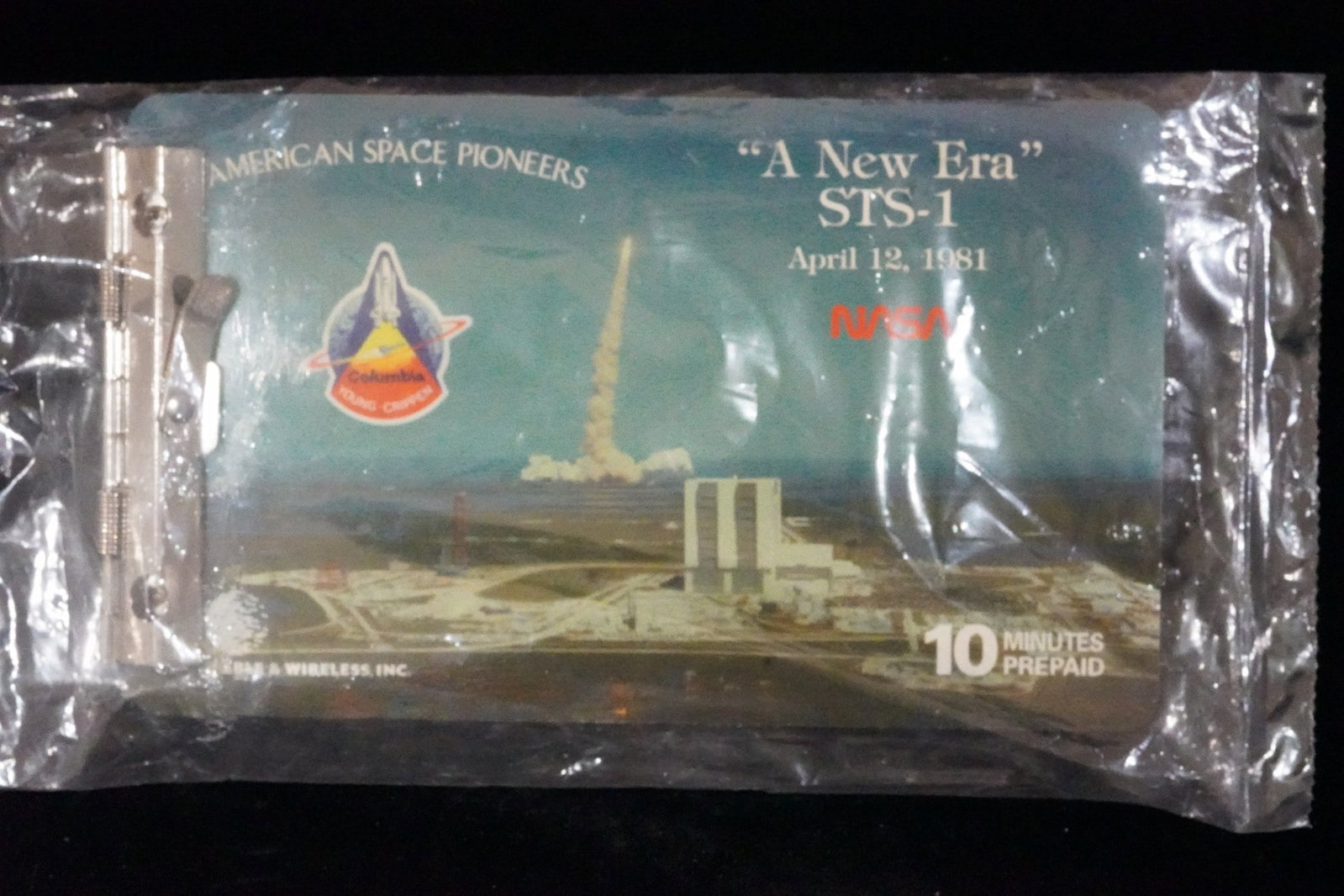 NASA AMERICAN SPACE PIONEERS "A NEW ERA" STS-1 10 MIN PREPAID PHONE CARD LIMITED EDITION (1 of 5)