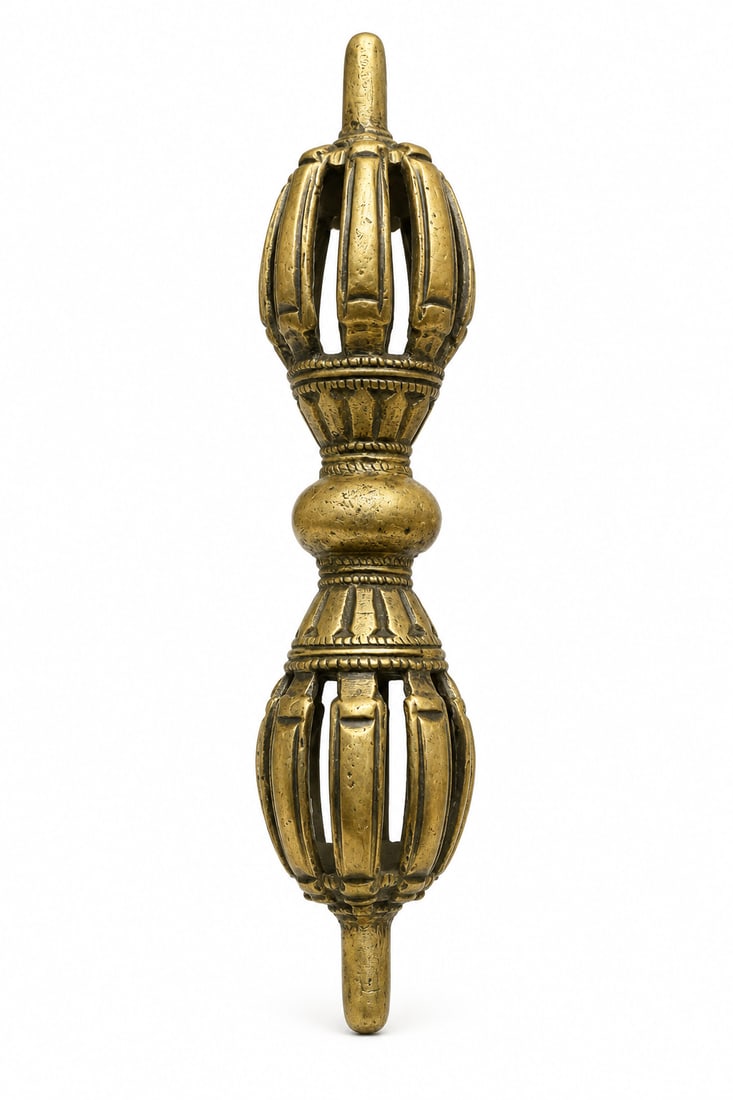 Rare A Tibetan-Style Copper-Alloy Vajra (1 of 3)