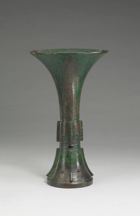 Chinese Antiques Art Gu wine beaker with animal-mask pattern: Chinese Antiques Art Asian Antiques Porcelain Bronze Jade Painting Scroll Gold Chinese Ming Dynasty Furniture