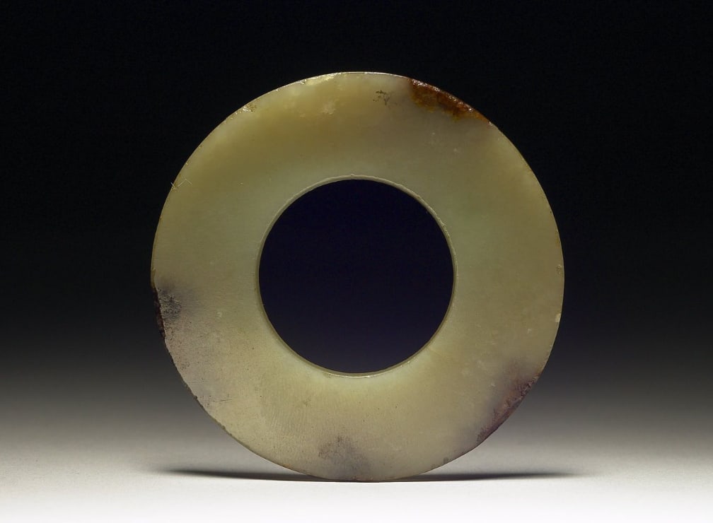 Chinese Antiques Art Jade bi disc: Chinese Antiques Art Asian Antiques Porcelain Bronze Jade Painting Scroll Gold Chinese Ming Dynasty Furniture
