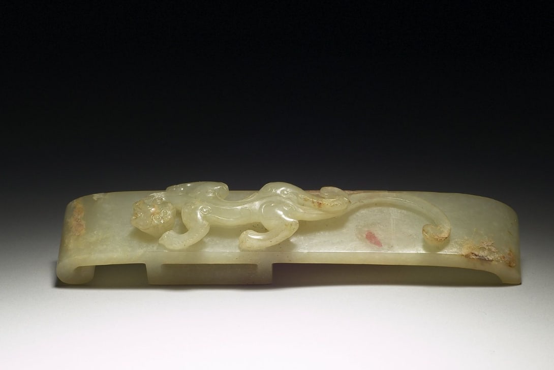 Chinese Antiques Art Jade scabbard slide (1 of 1)