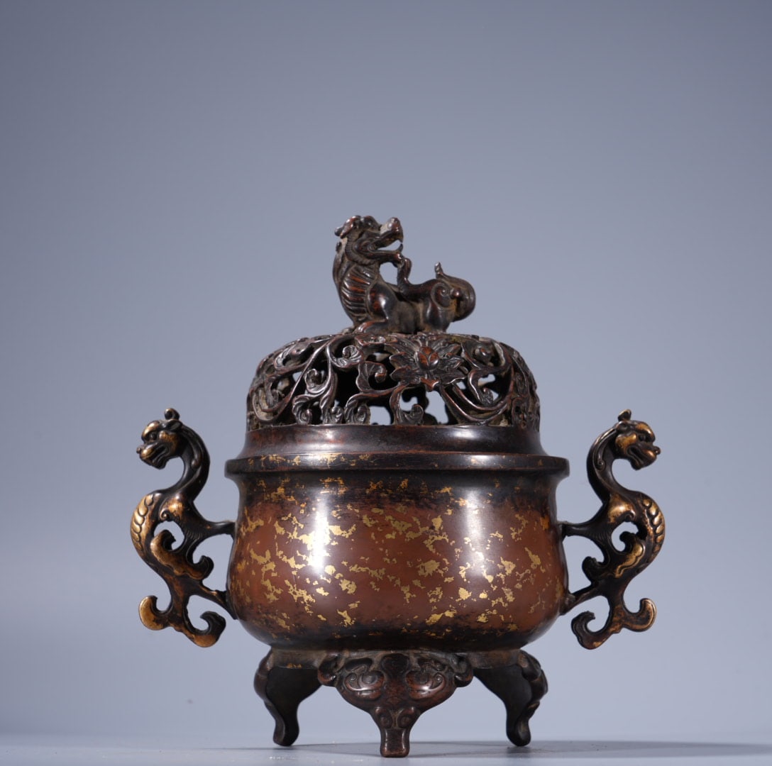 Chinese Antiques Art Bronze Incense Burner censer: Chinese Antiques Art Asian Antiques Porcelain Bronze Jade Painting Scroll Gold Chinese Ming Dynasty Furniture