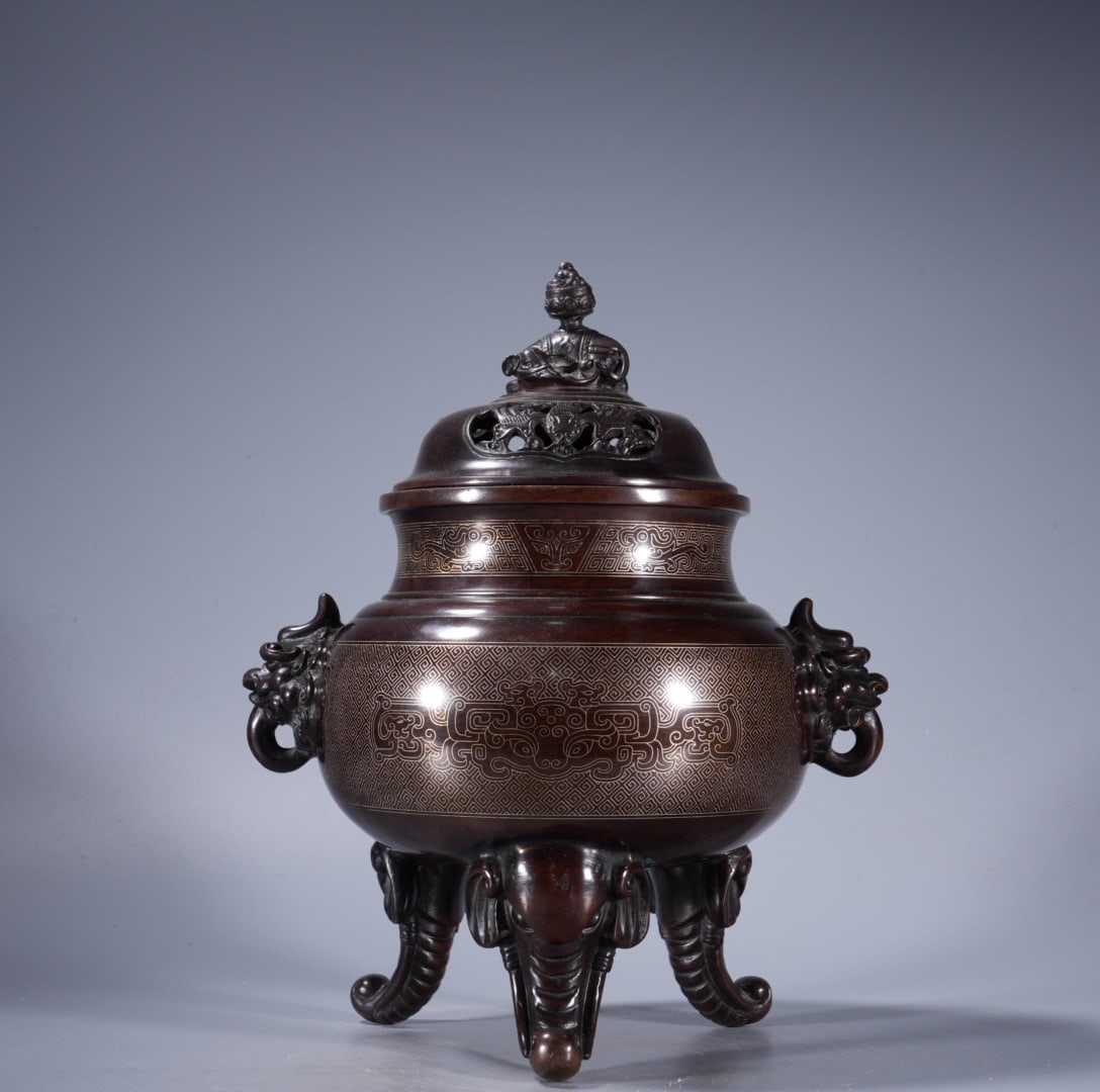 Chinese Antiques Art Bronze Incense Burner censer: Chinese Antiques Art Asian Antiques Porcelain Bronze Jade Painting Scroll Gold Chinese Ming Dynasty Furniture