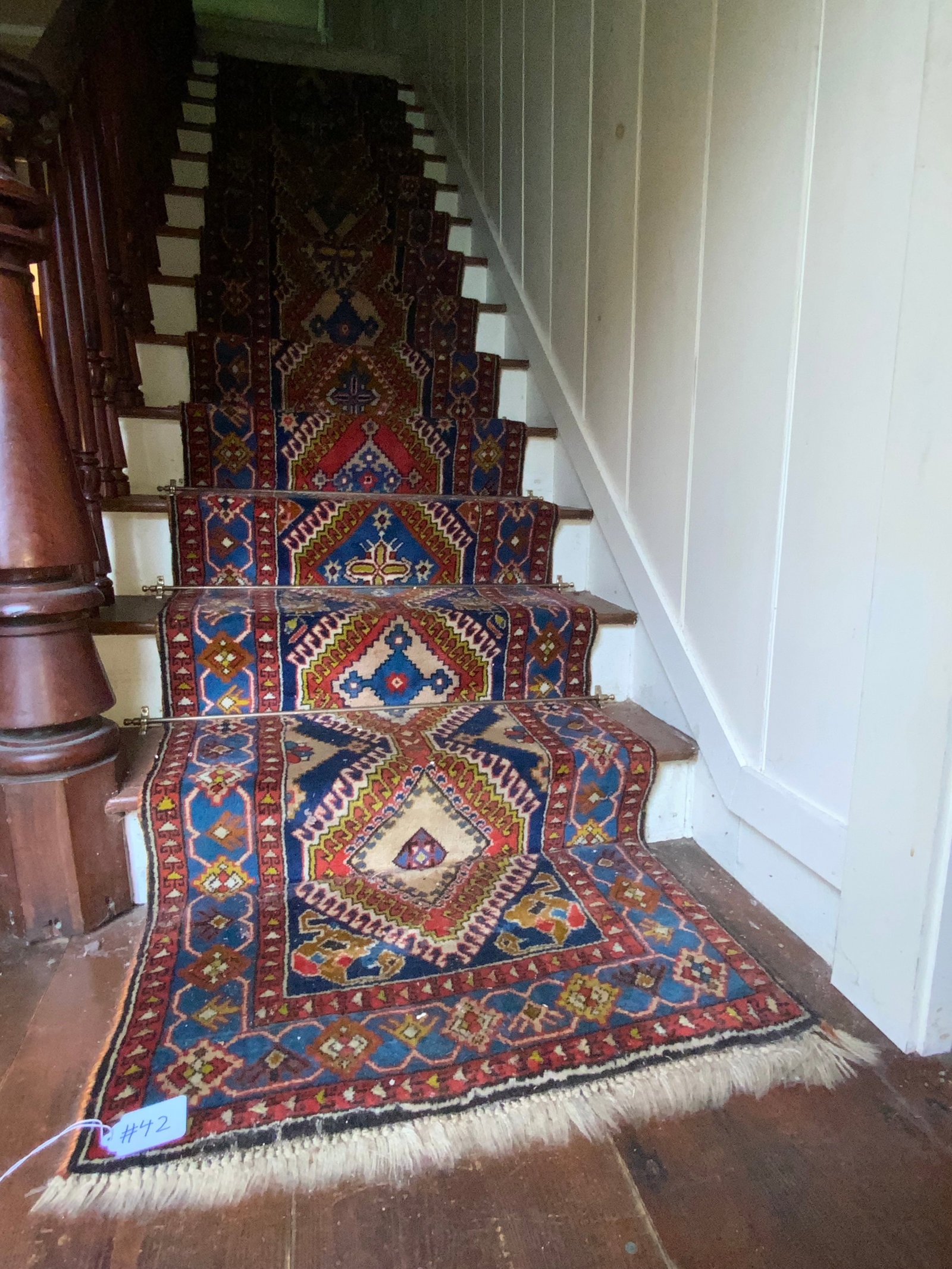 Oriental Stair Runner: Oriental stair runner, 30 1/2" wide. Good condition.