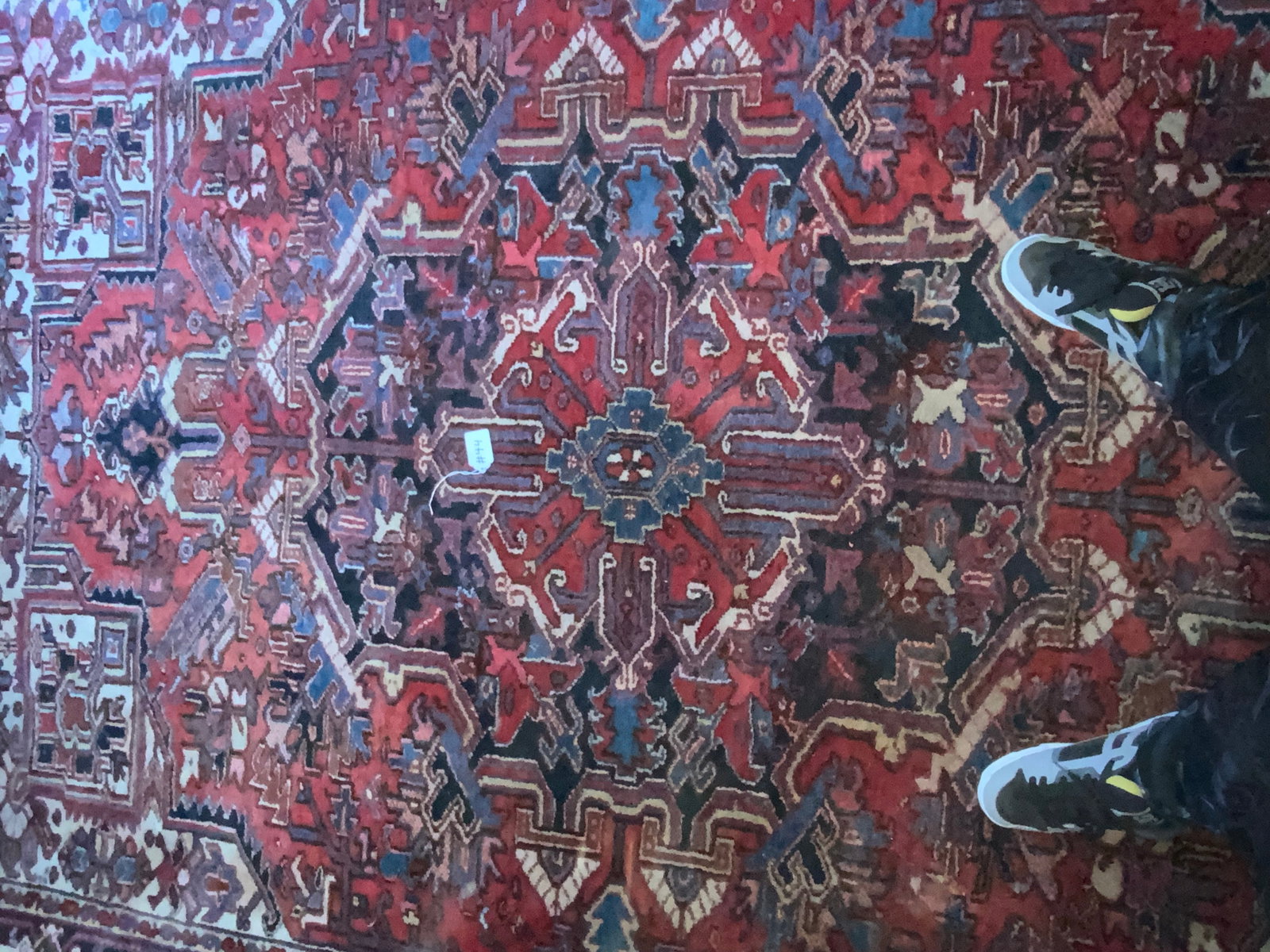 Oriental Heriz Carpet: Oriental Heriz carpet, 8' x 11'3". Good condition.