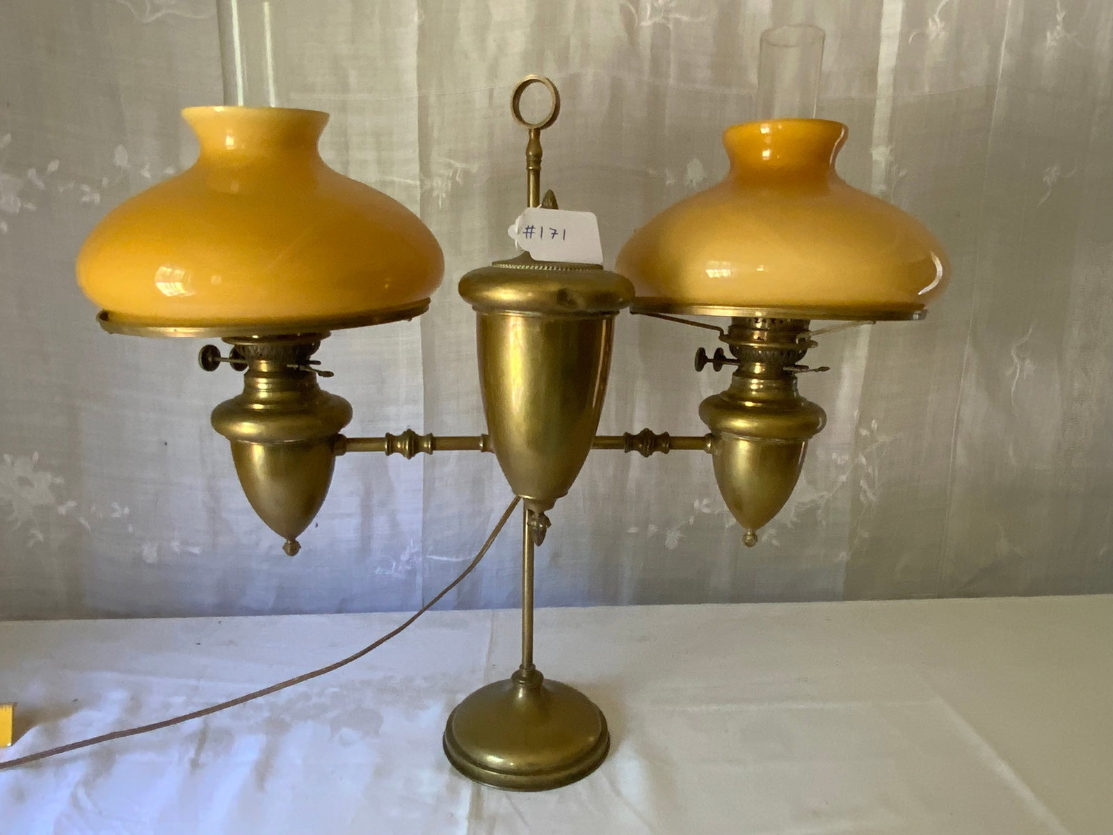 Brass Double Student Lamp - 4