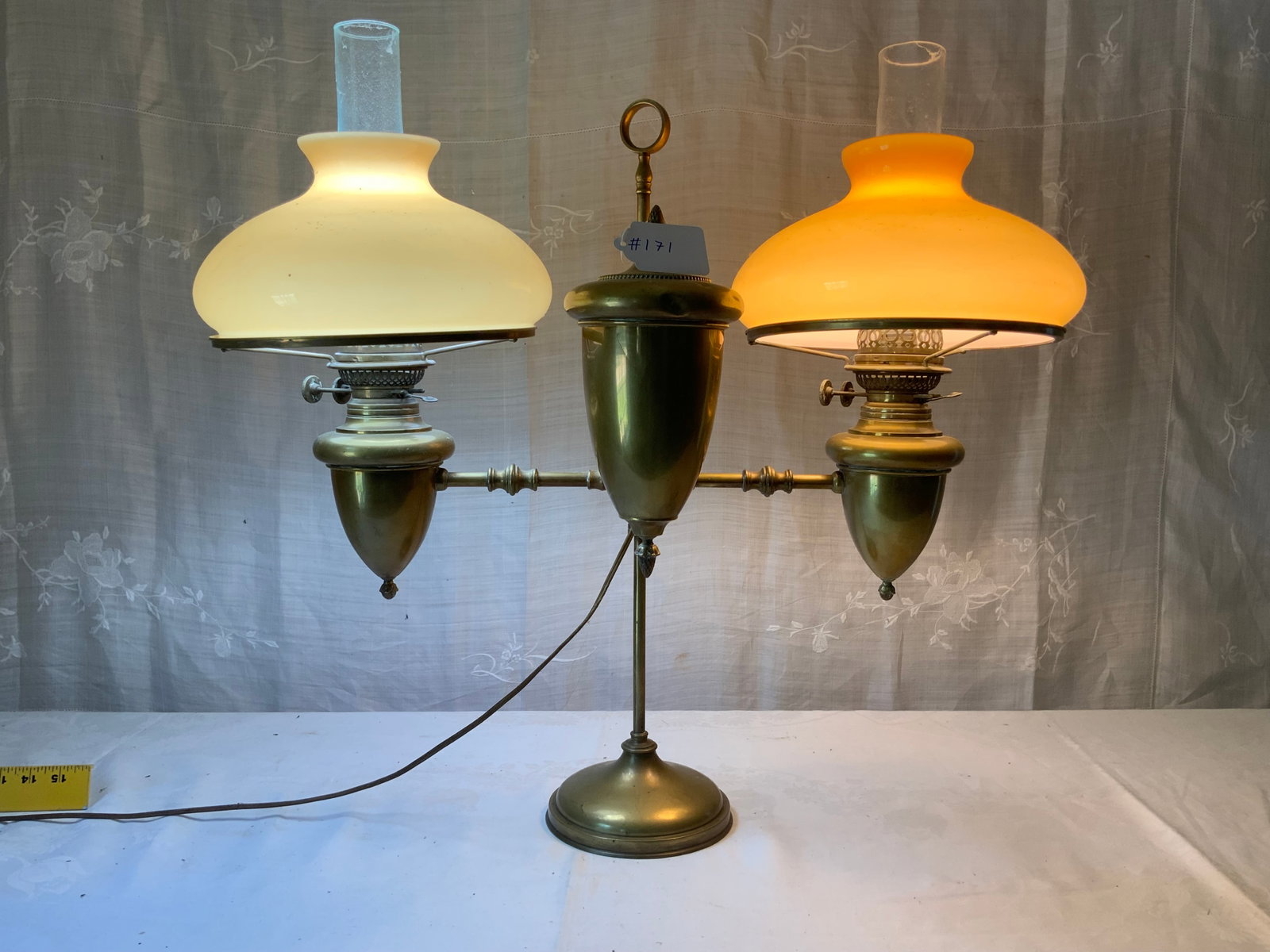 Brass Double Student Lamp - 5