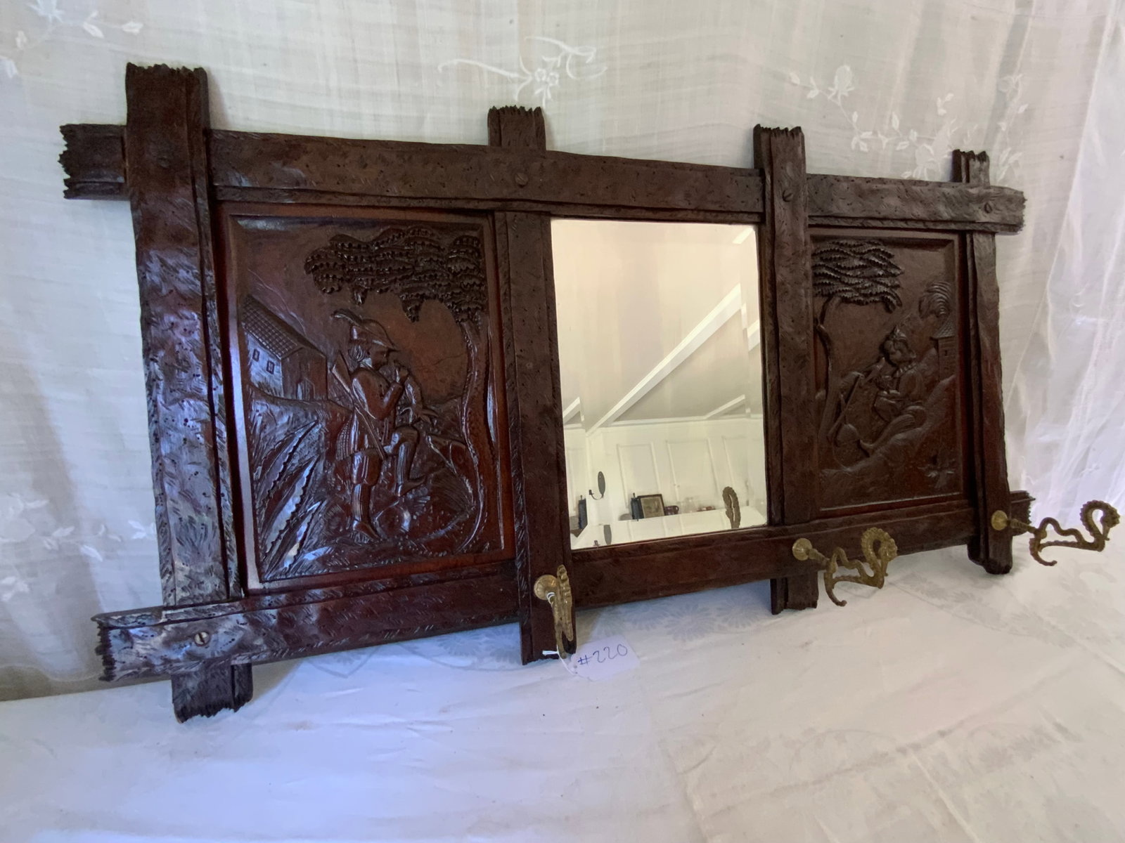 Hall Coat Hook Mirror - 2