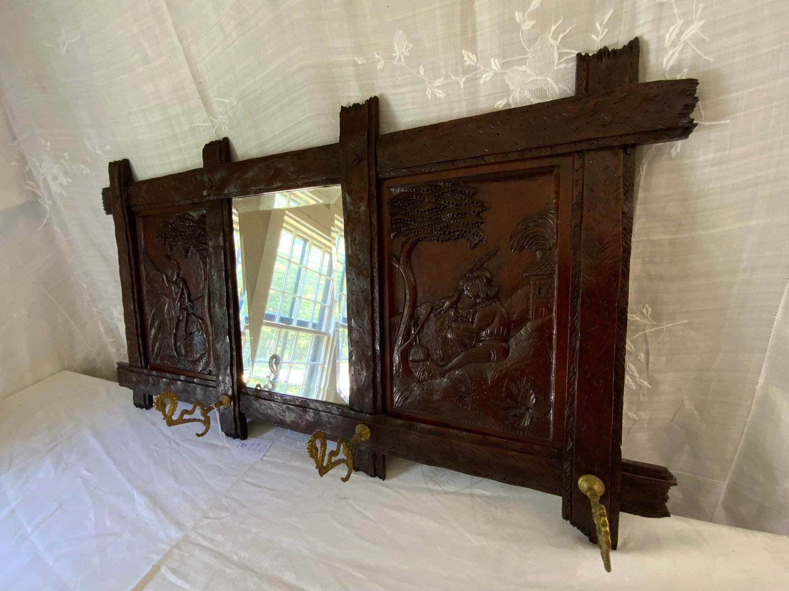 Hall Coat Hook Mirror - 3