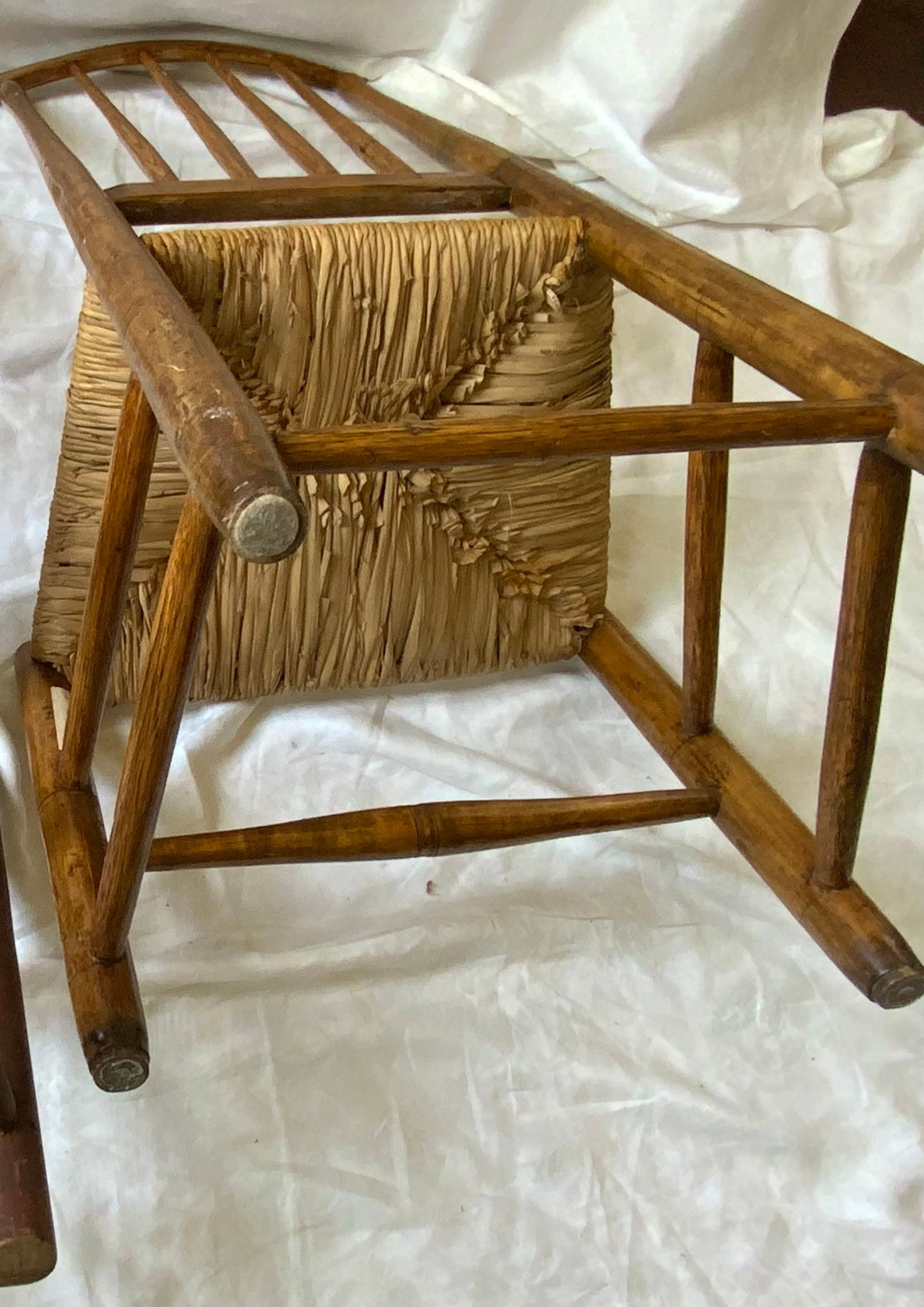 Side Chair: Side chair, 4 spindle slat back. Good condition.