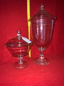 Covered Glass Jars