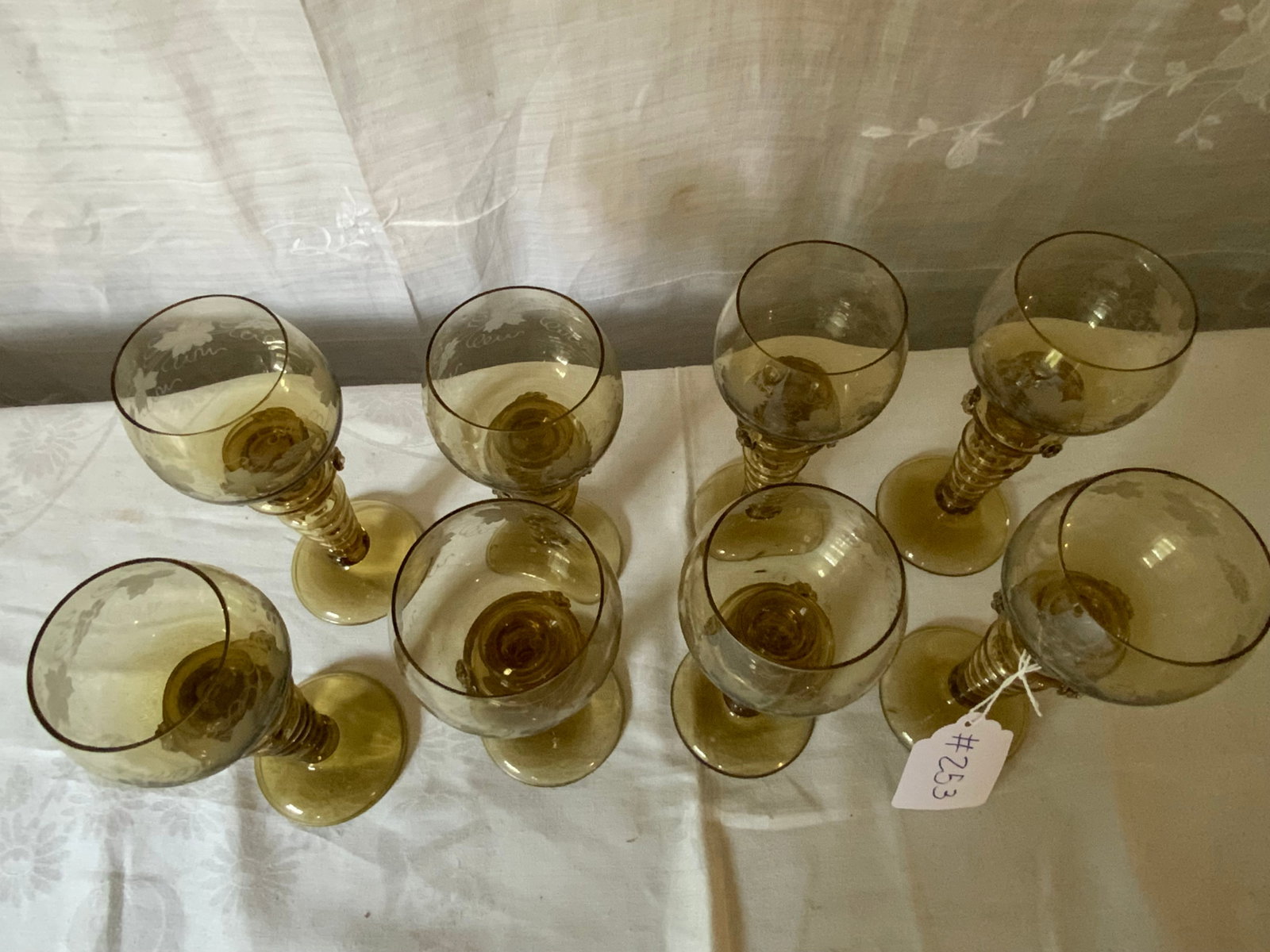 German Rhine Wine Goblets - 4