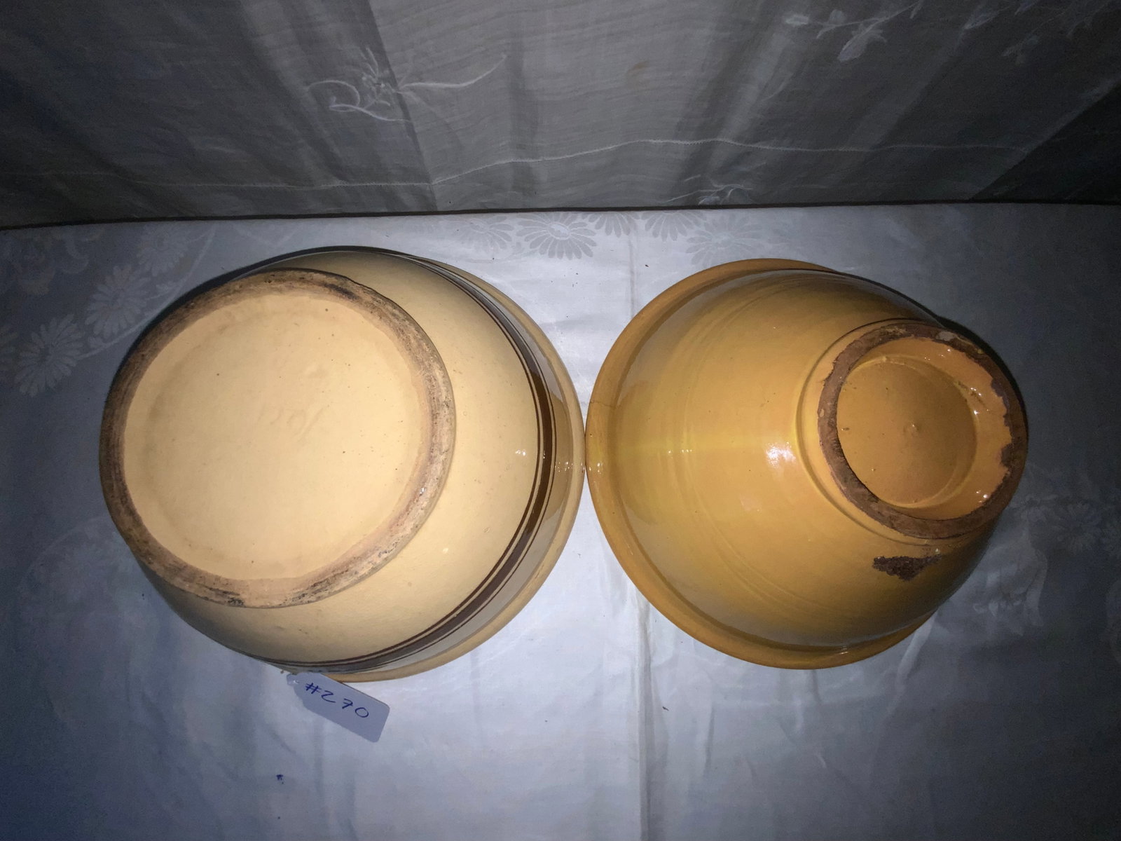 Yellow Ware Bowls - 3