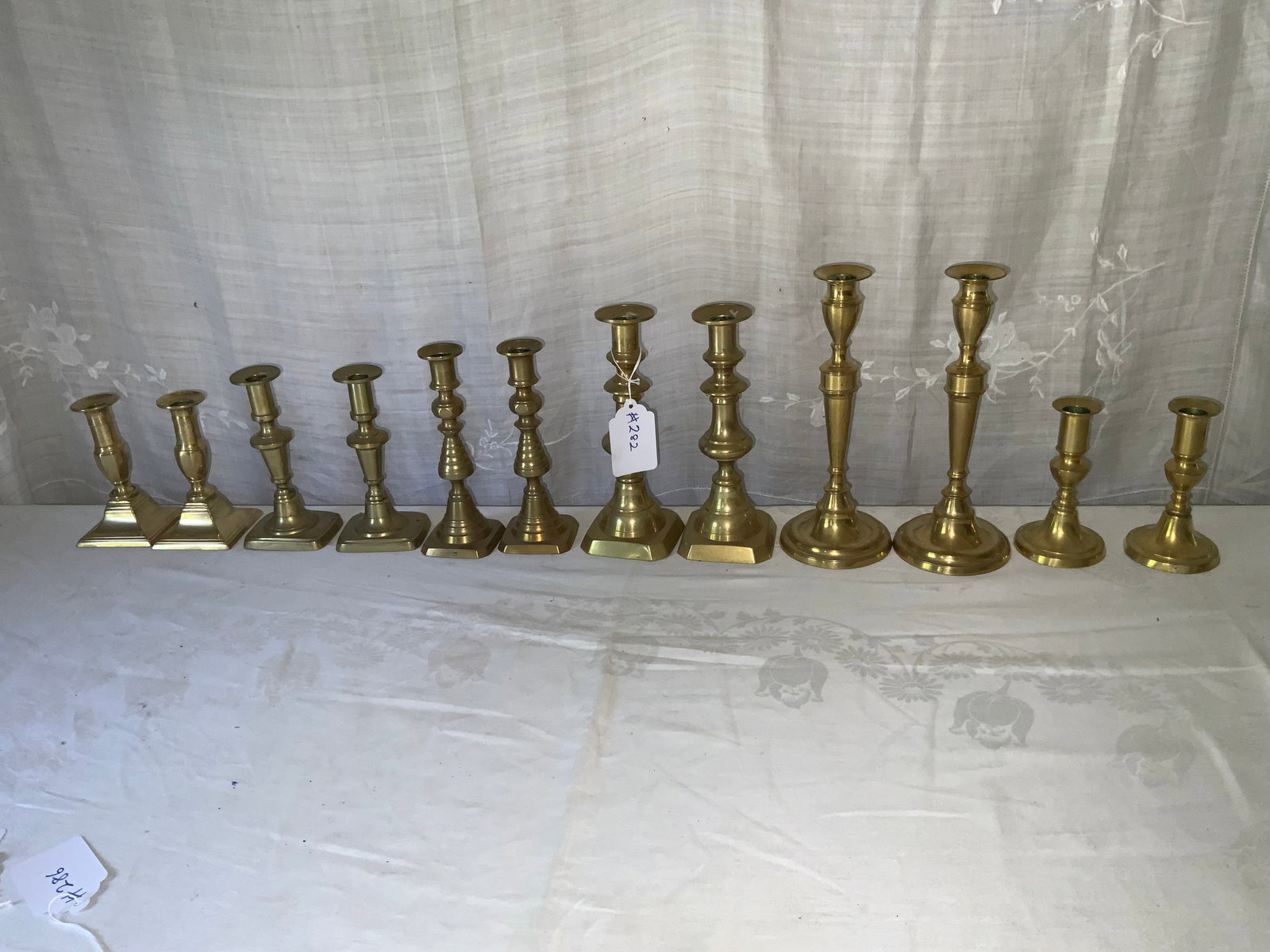 Push-Up Brass Candlesticks - 2